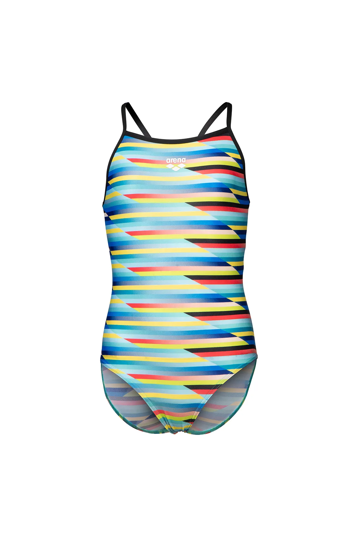 Racing Stripe Swimsuit Lightdrop Back Çocuk Çok Renkli Yüzücü Mayosu 009006550 — görsel 2