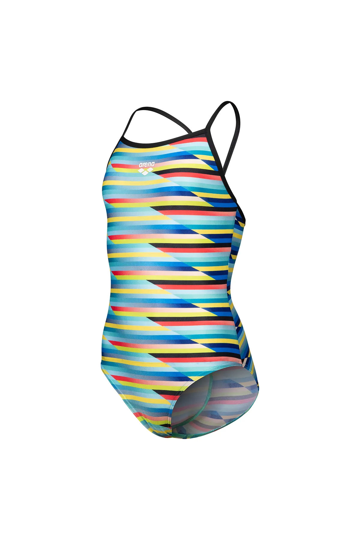 Racing Stripe Swimsuit Lightdrop Back Çocuk Çok Renkli Yüzücü Mayosu 009006550 — görsel 1