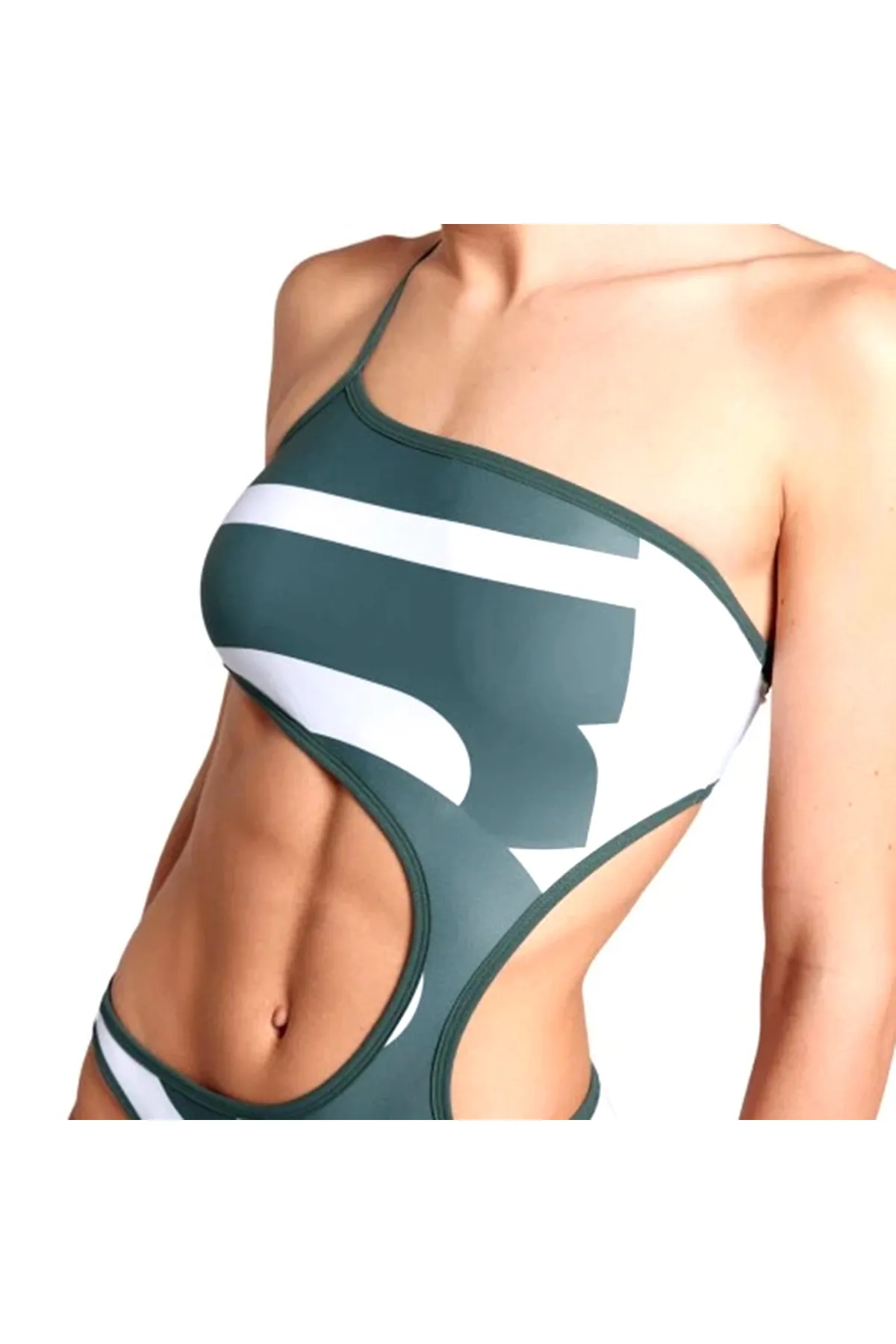 Swimsuitalysingle Shoulder Kadın Yüzücü Mayo 007049616 — görsel 2