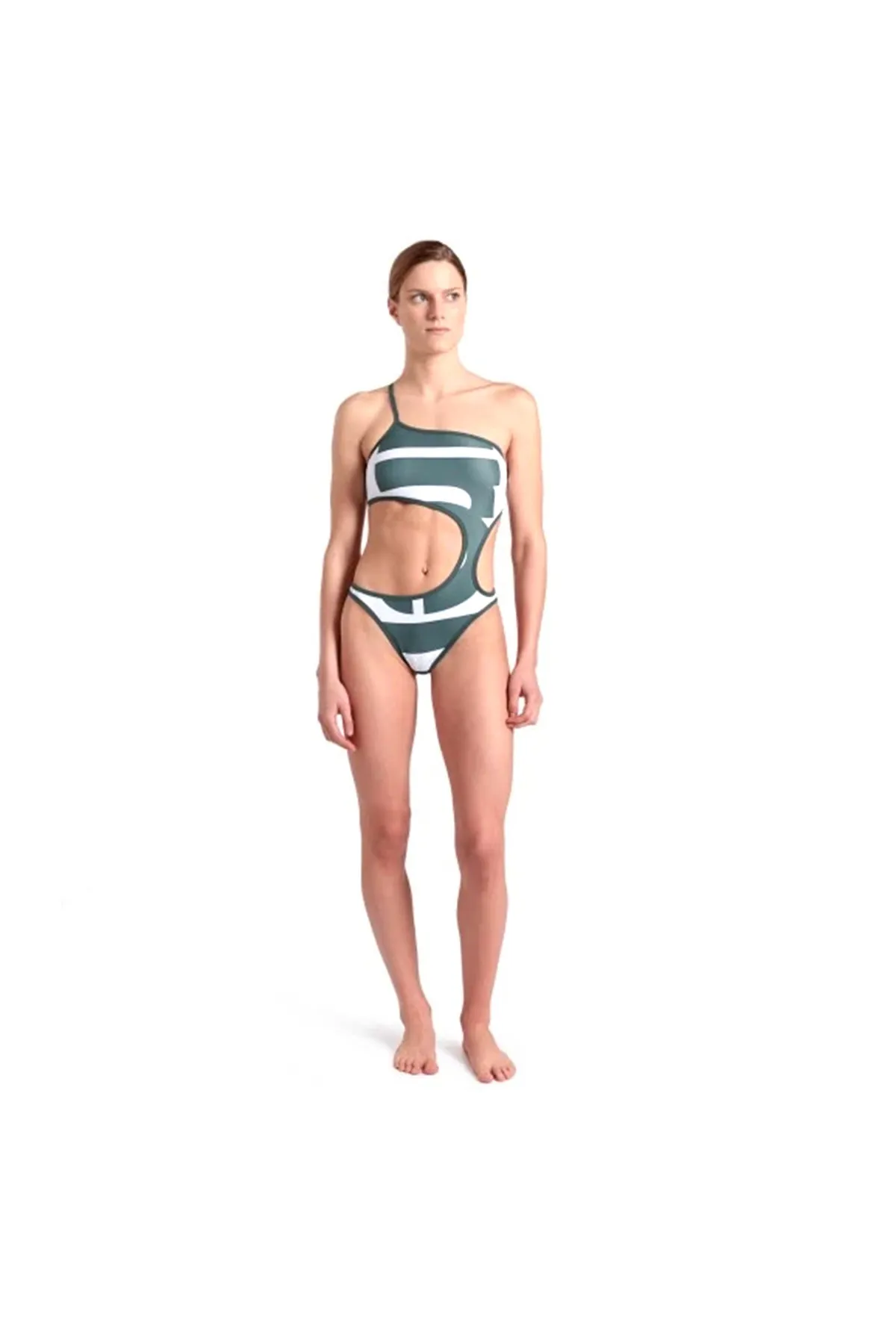 Swimsuitalysingle Shoulder Kadın Yüzücü Mayo 007049616 — görsel 3