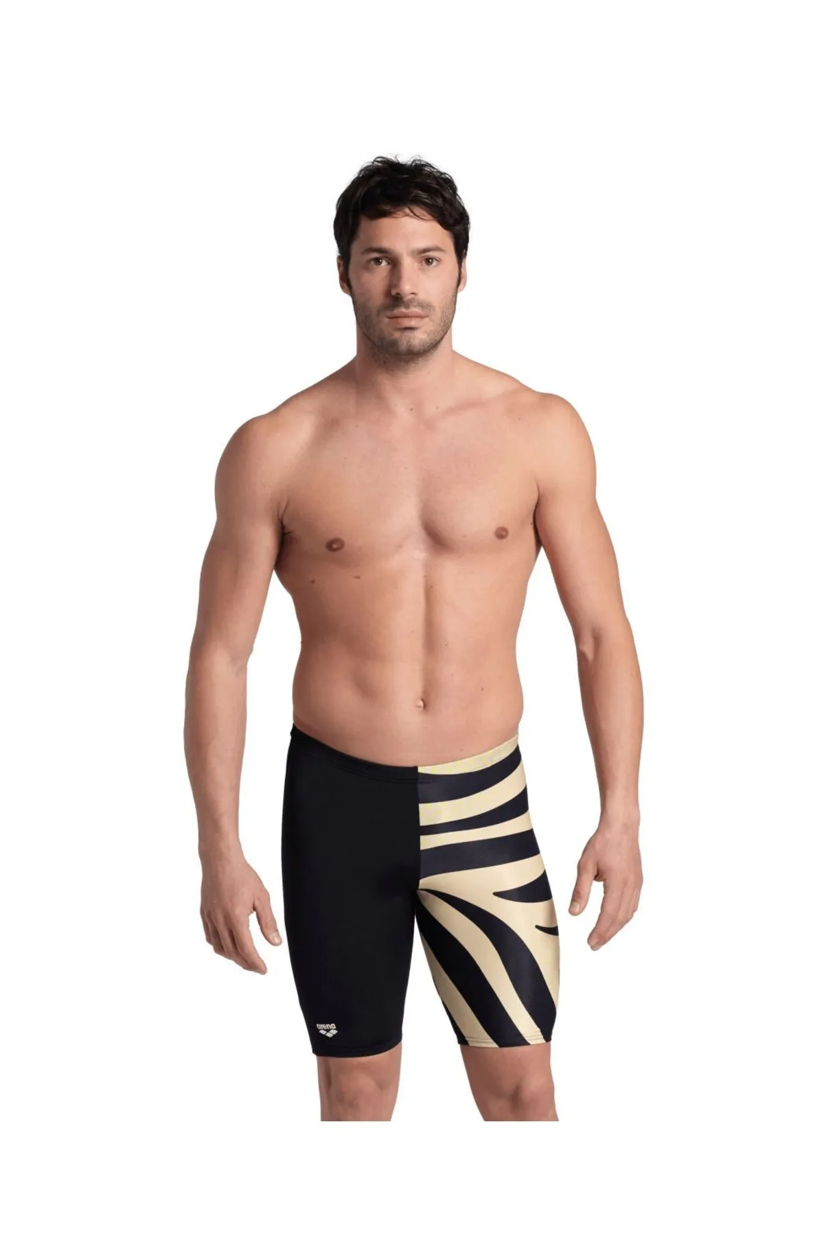 MEN'S ARENA MULTI STRIPES SWIM JAMMER/BLACK-WHITE erkek mayosu — görsel 3