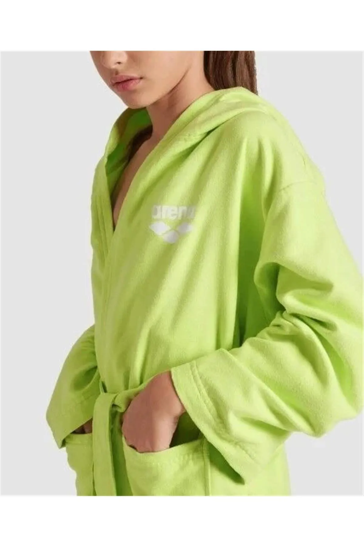 ZEAL JR ROBE/ARCTIC LIME-WHITE ÇOCUK BORNOZU — görsel 2