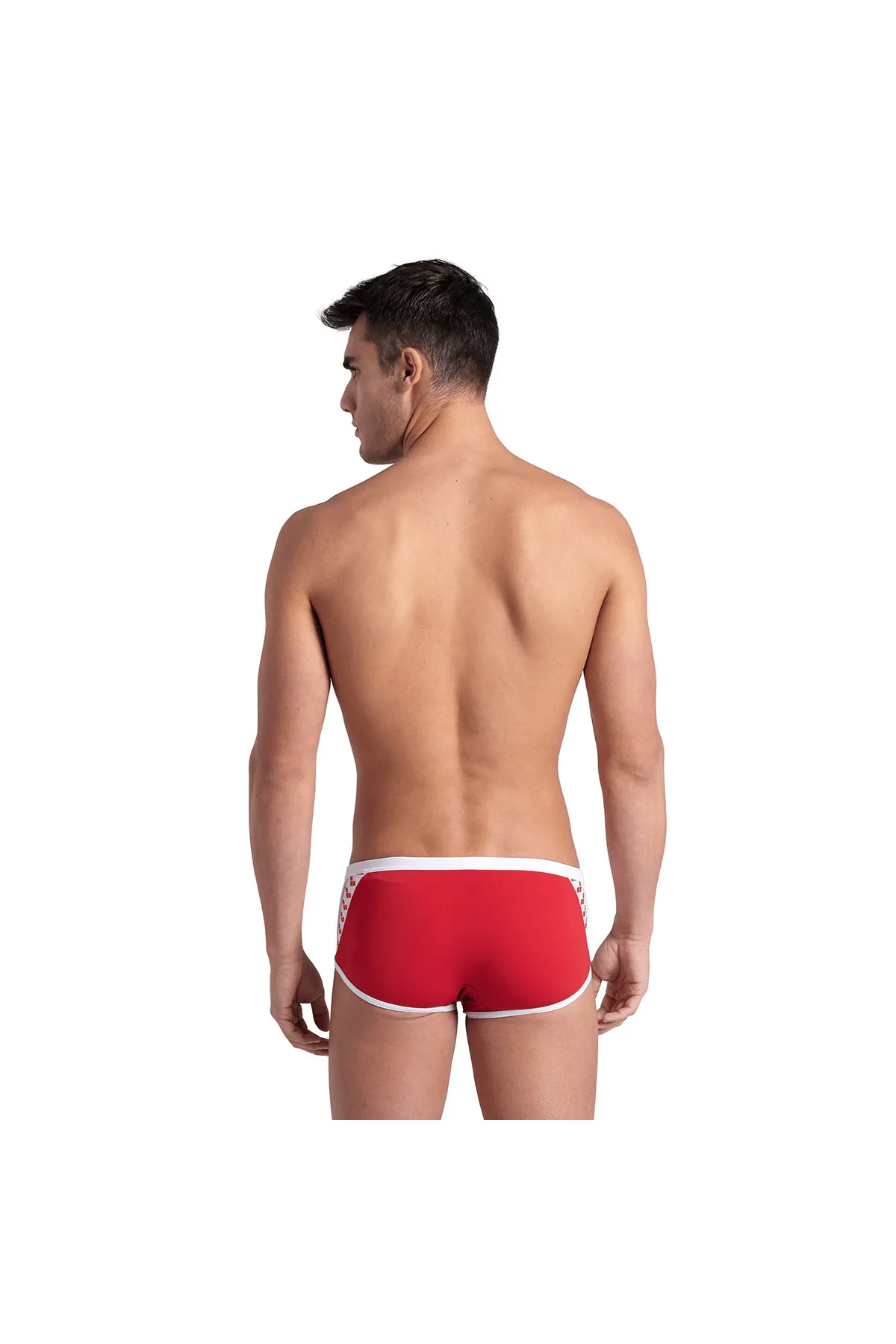 MEN'S ARENA ICONS SWIM LOW WAIST SHORT SOLID/RED — görsel 5