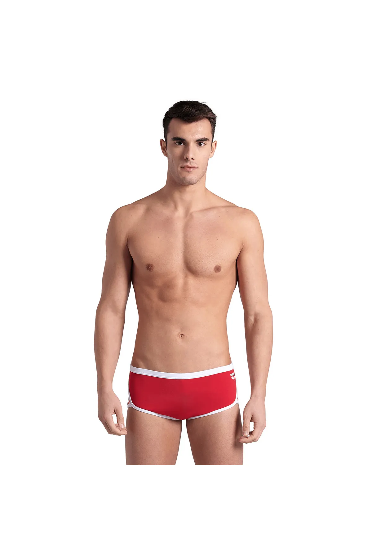 MEN'S ARENA ICONS SWIM LOW WAIST SHORT SOLID/RED — görsel 1