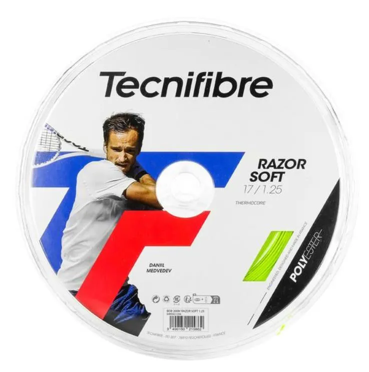 Tecnifibre Reel Rulo Kordaj-Razor Soft Lime 200m — görsel 1