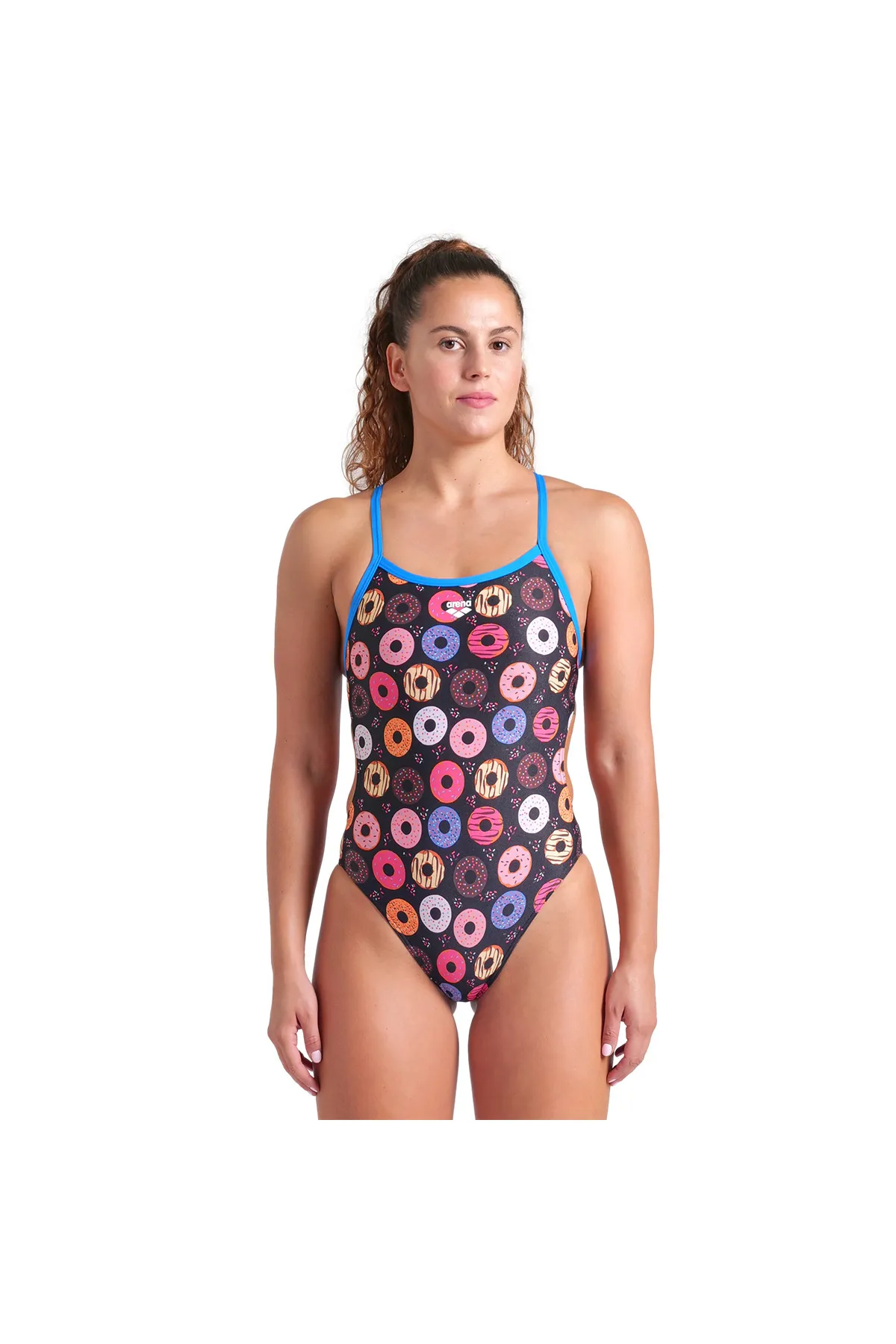 Donuts Swimsuit Challenge Back Kadın Siyah Yüzücü Mayosu 009461590 — görsel 1