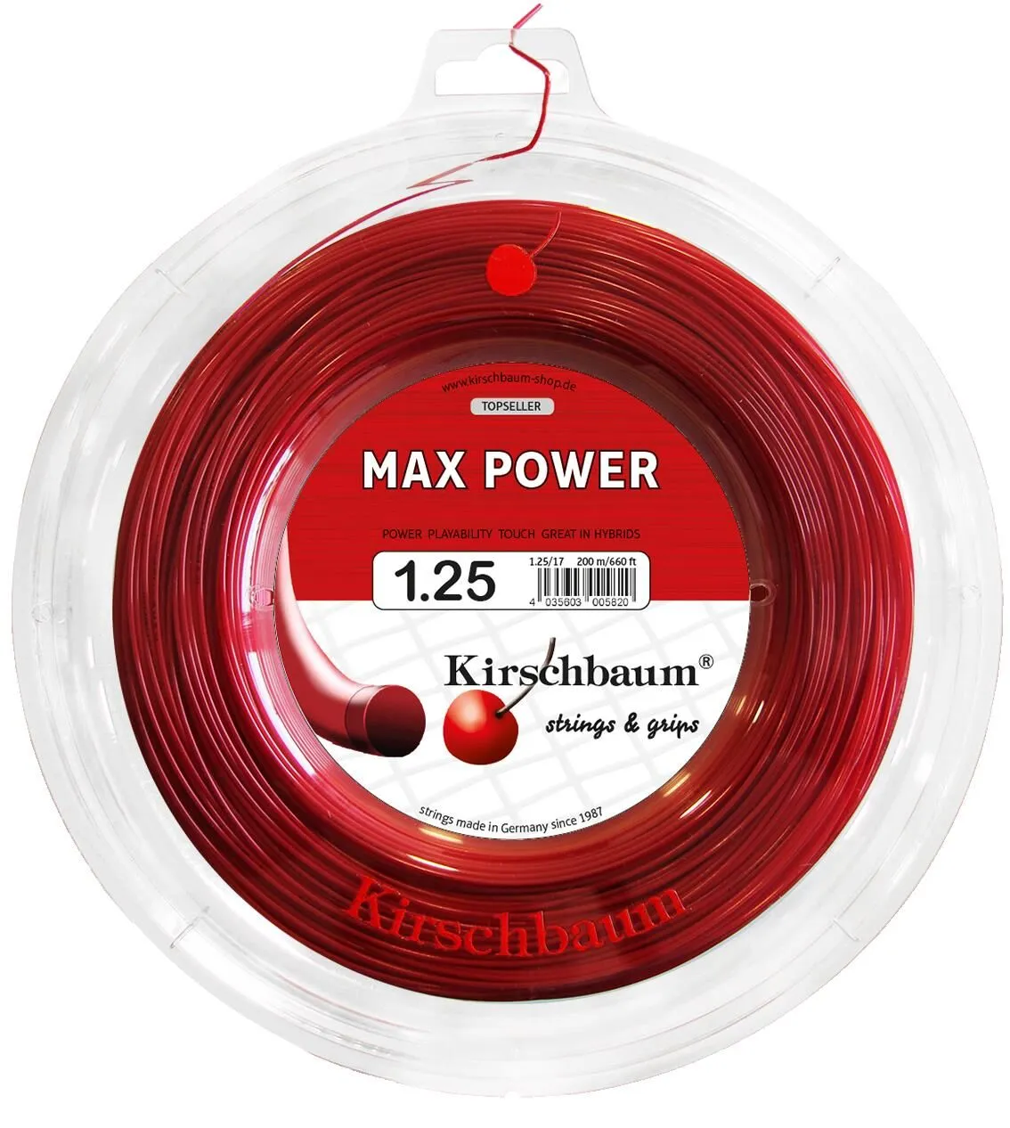 Kirschbaum Max Power Kırmızı 200m — görsel 1