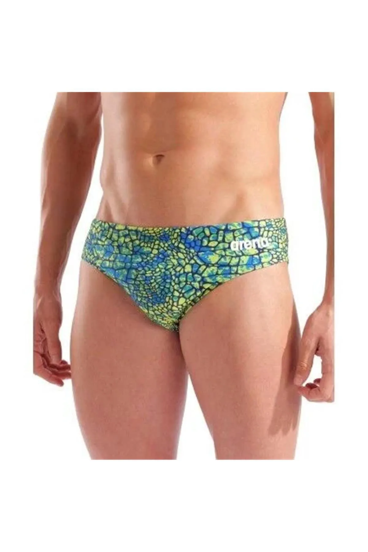 MEN'S SNAKESKIN SWIM BRIEFS/GREEN MULTI ERKEK YÜZÜCÜ MAYOSU — görsel 3