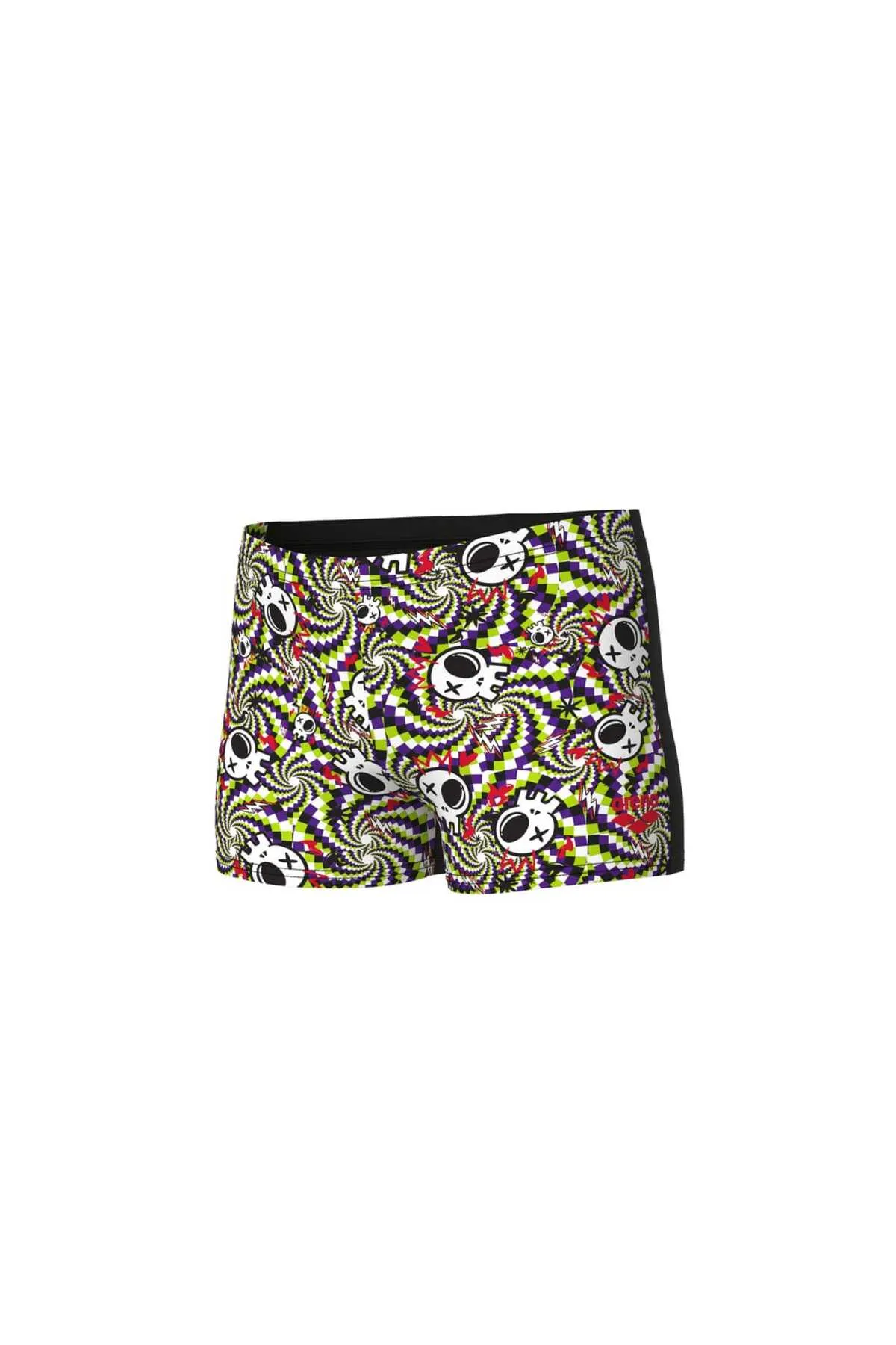BOY'S FUN SKULLS SWIM SHORT MULTI BLACK-BLACK — görsel 1