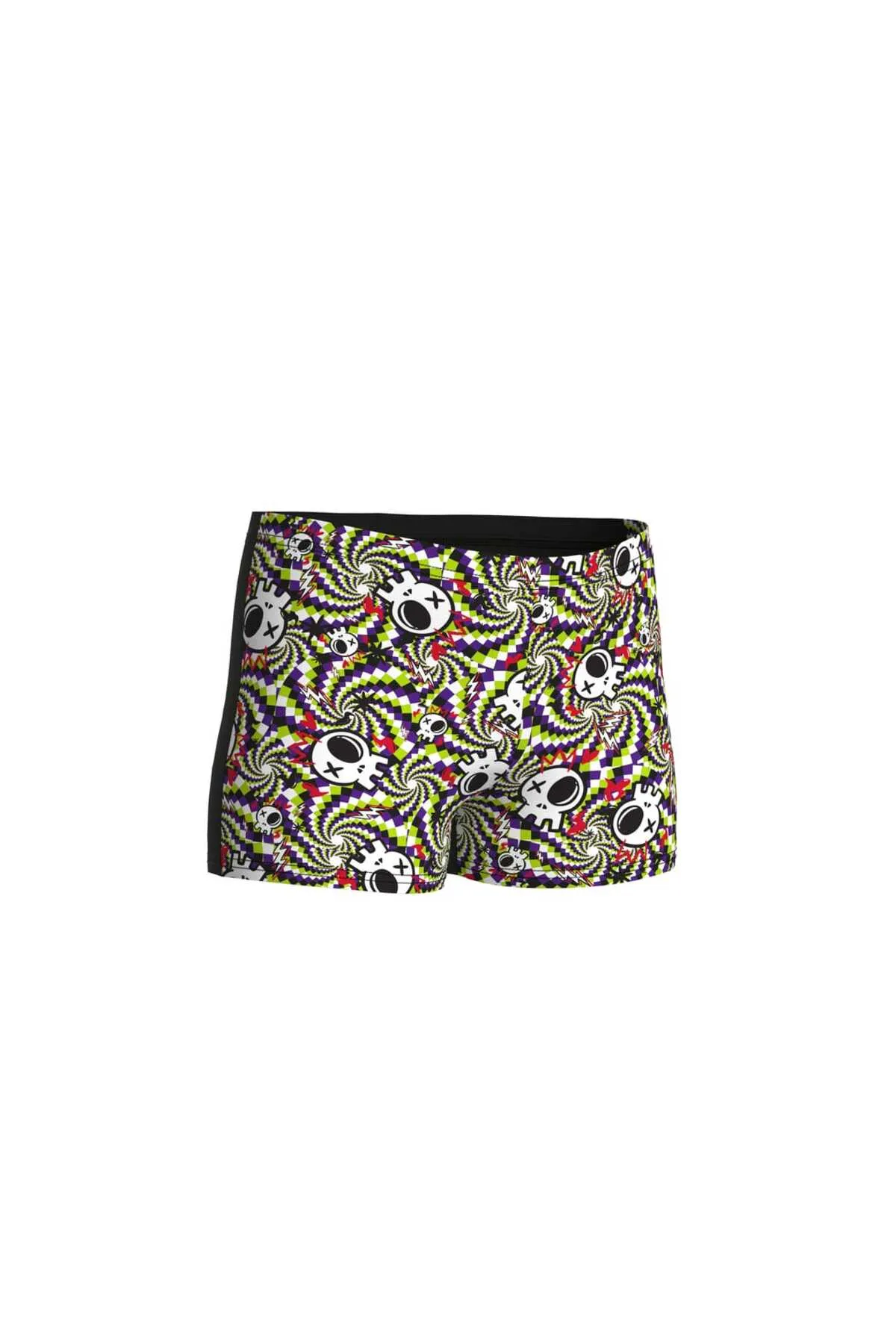BOY'S FUN SKULLS SWIM SHORT MULTI BLACK-BLACK — görsel 2