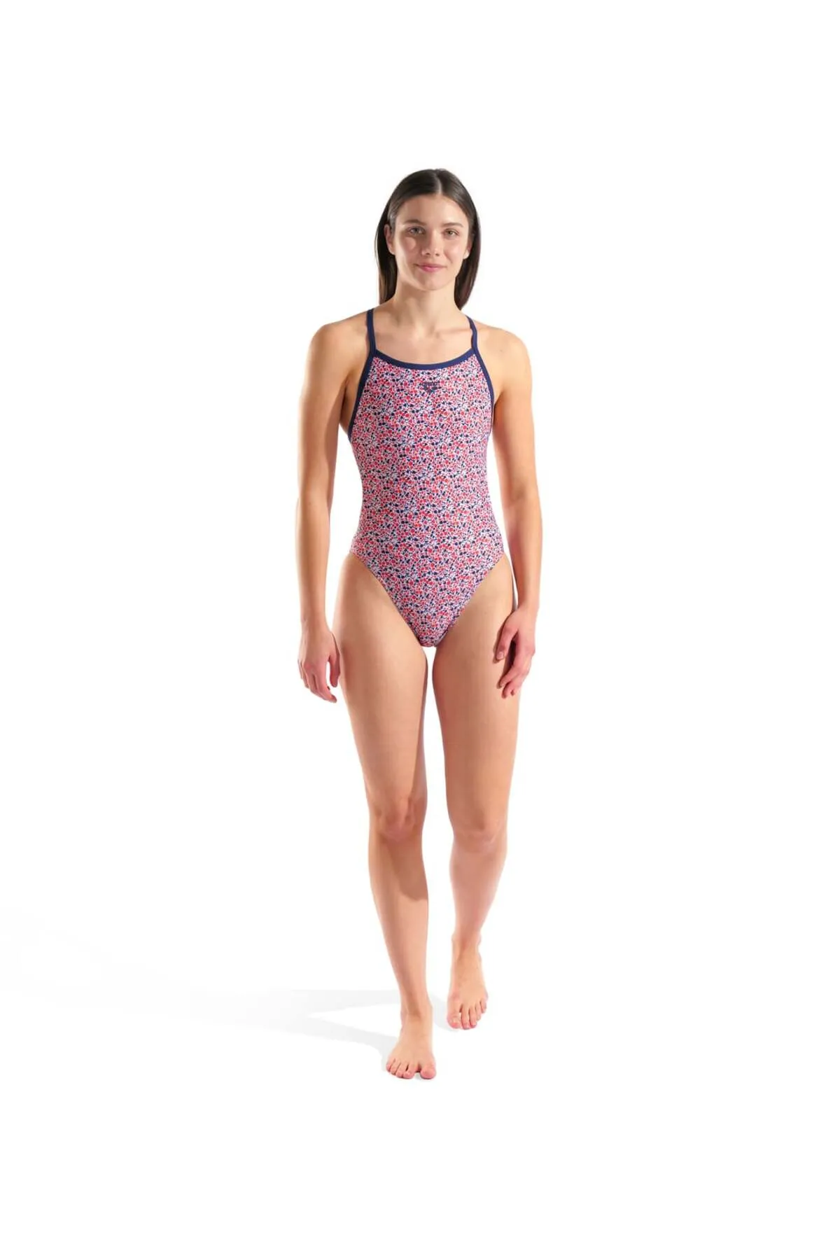 WOMEN'S PEBBLES SWIMSUIT XCRISS CROSS MULTI WHITE-NAVY — görsel 8