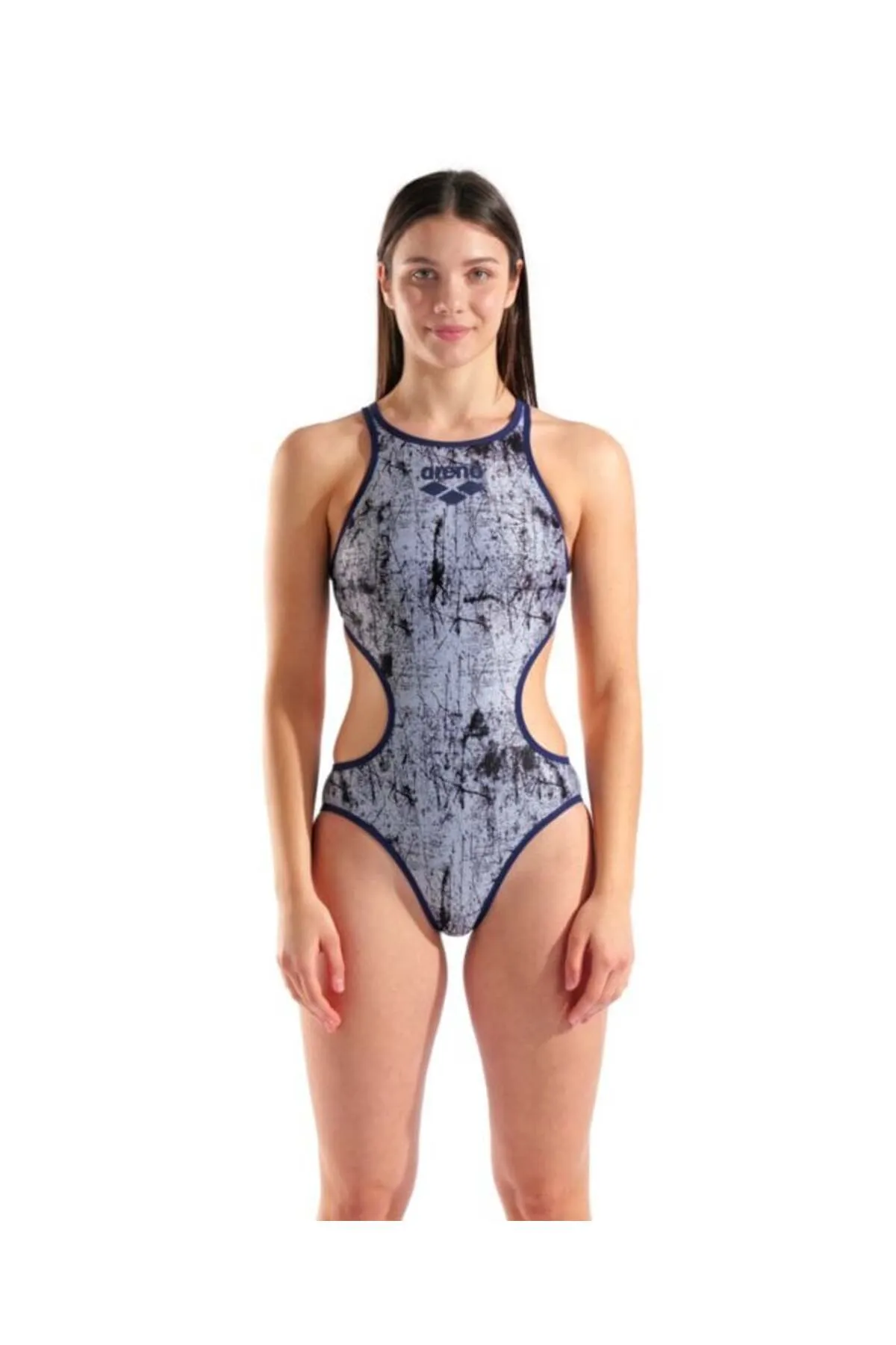 WOMEN'S ONE LACQUER ONE PIECE MULTI WHITE-NAVY — görsel 6
