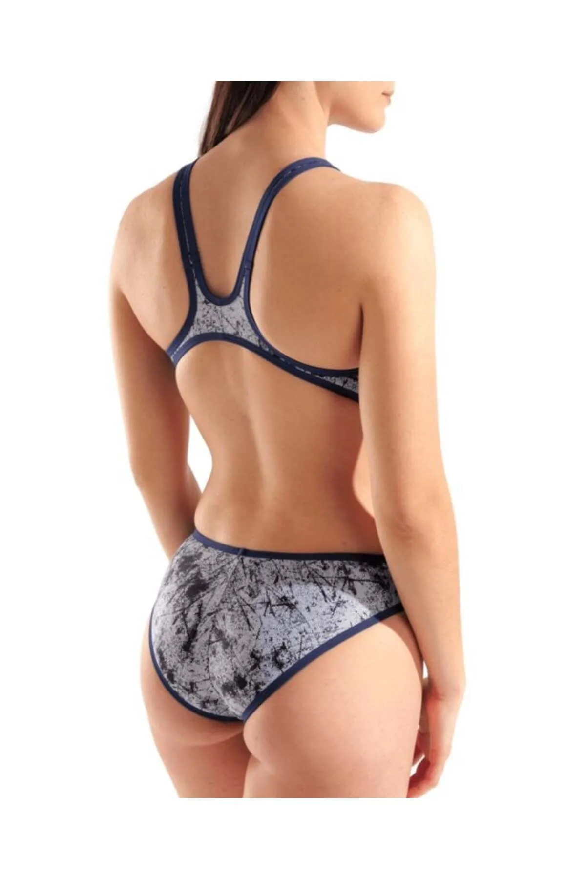 WOMEN'S ONE LACQUER ONE PIECE MULTI WHITE-NAVY — görsel 5