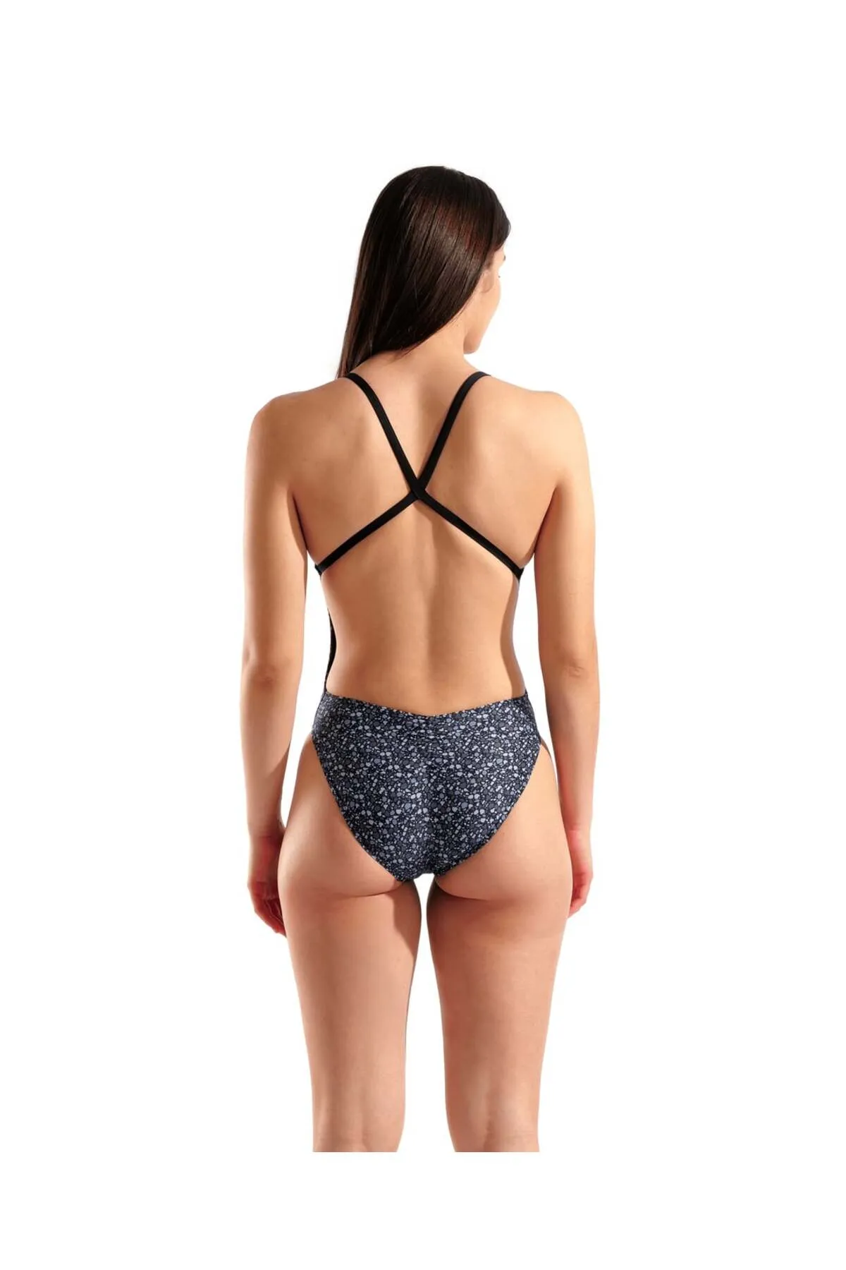 WOMEN'S PEBBLES SWIMSUIT XCRISS CROSS MULTI BLACK-BLACK — görsel 3