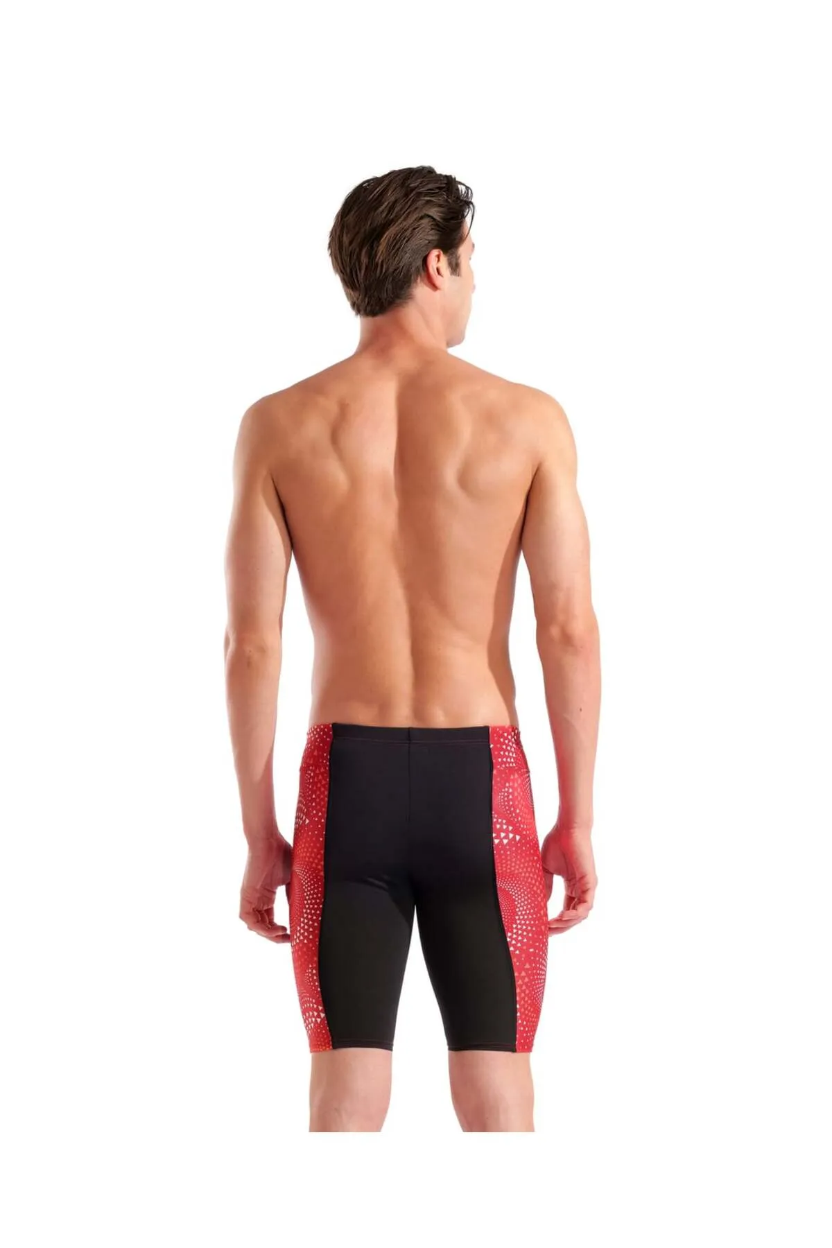 MEN'S FIREFLOW SWIM JAMMER BLACK-TEAM RED — görsel 6