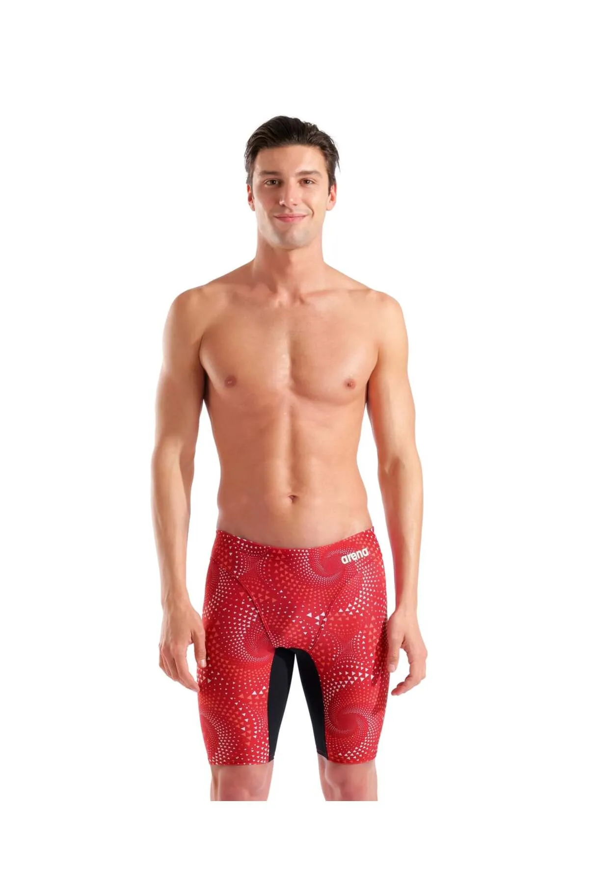 MEN'S FIREFLOW SWIM JAMMER BLACK-TEAM RED — görsel 5