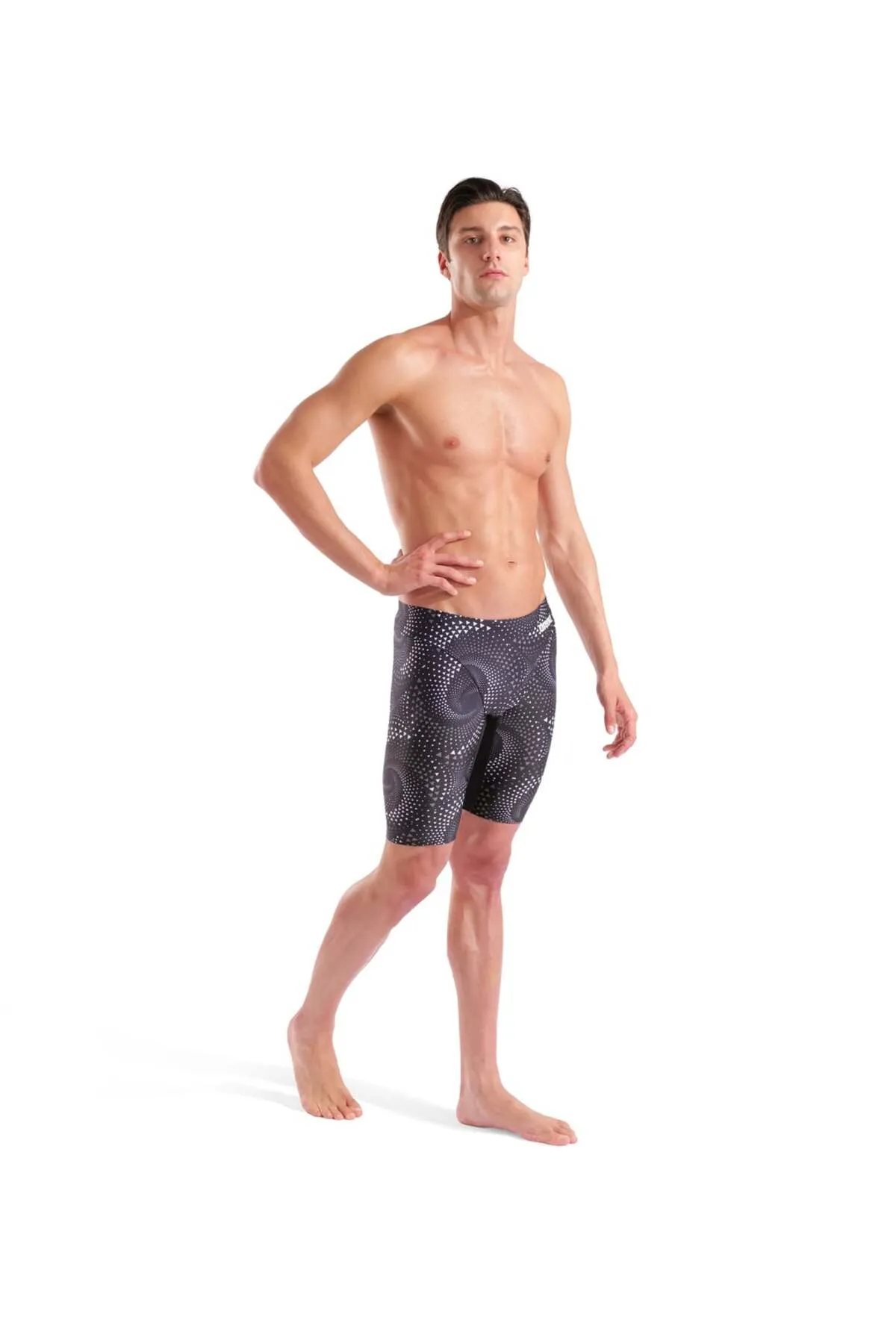 MEN'S FIREFLOW SWIM JAMMER BLACK-TEAM BLACK — görsel 3