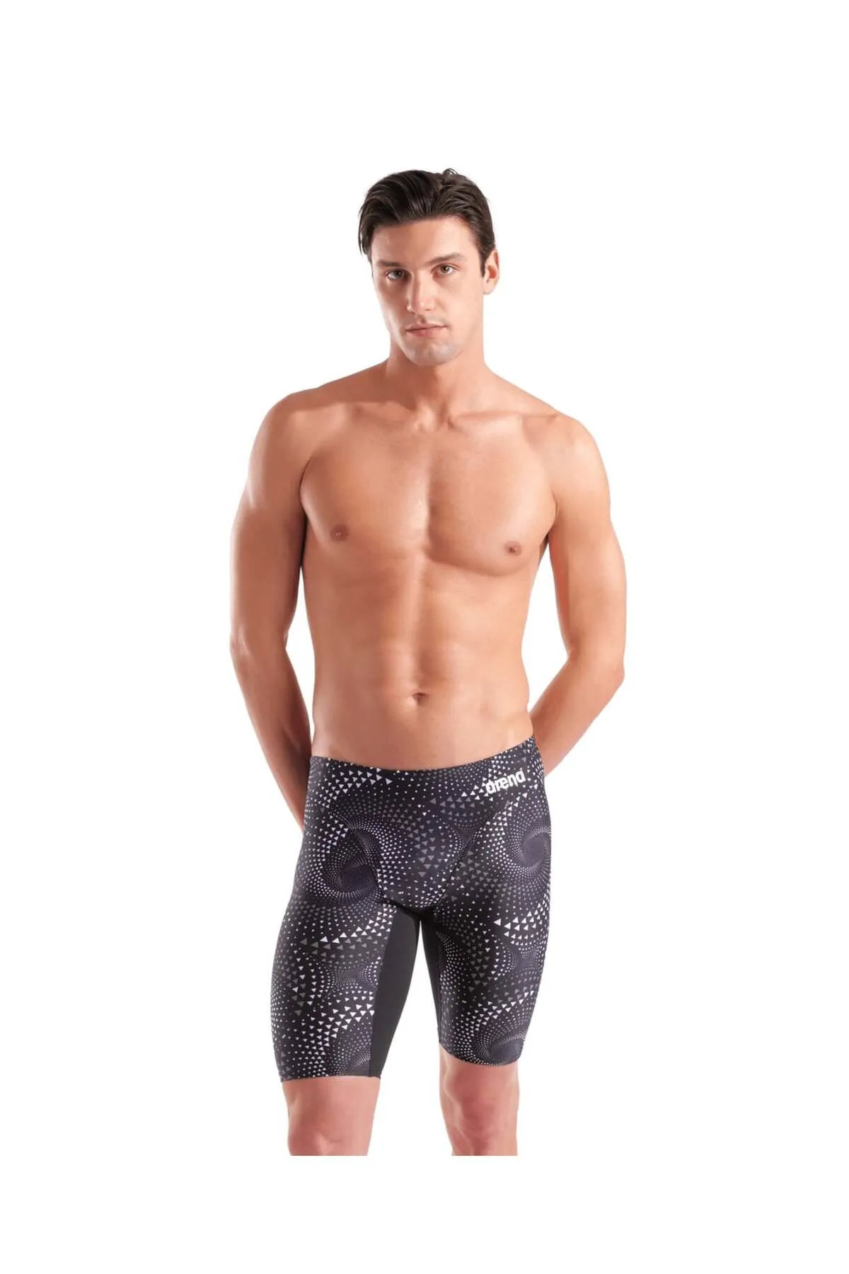 MEN'S FIREFLOW SWIM JAMMER BLACK-TEAM BLACK — görsel 1