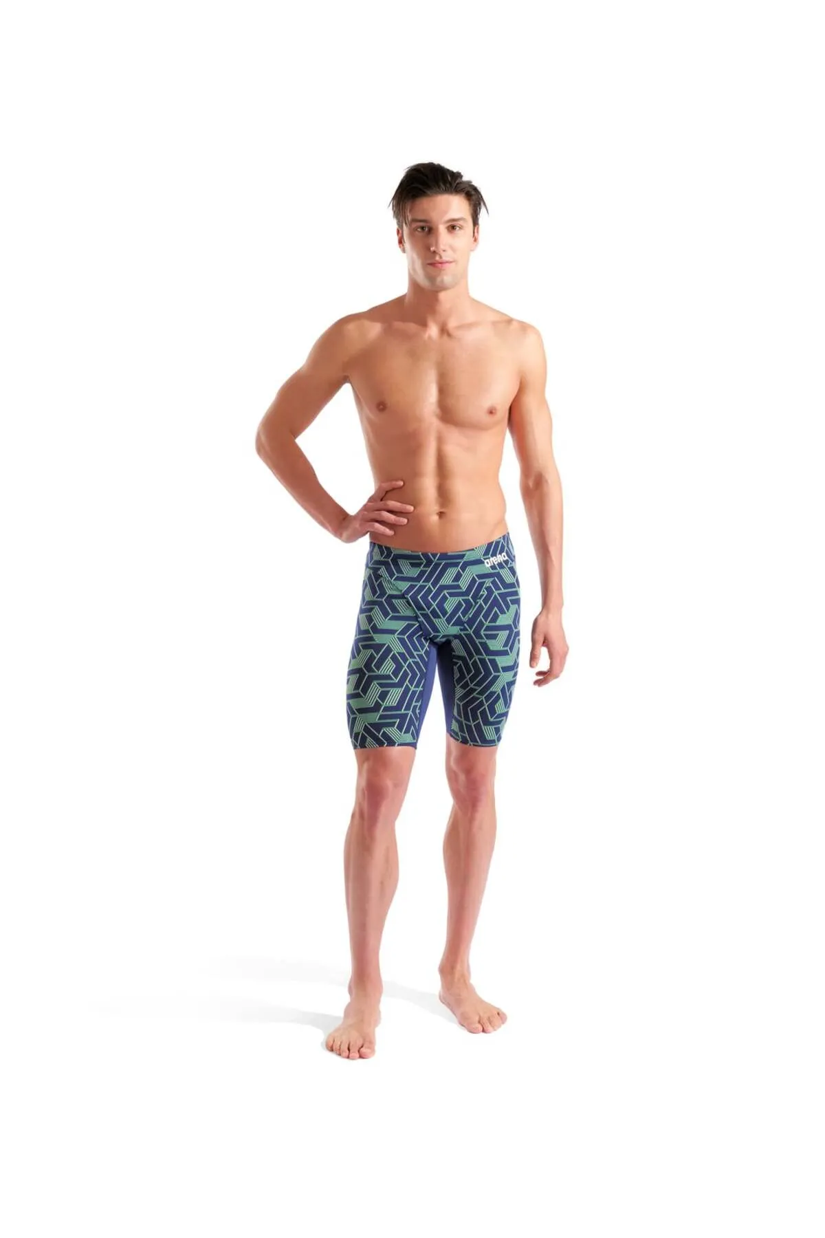 MEN'S ESCAPE SWIM JAMMER NAVY-TEAM BLUE GREEN — görsel 2