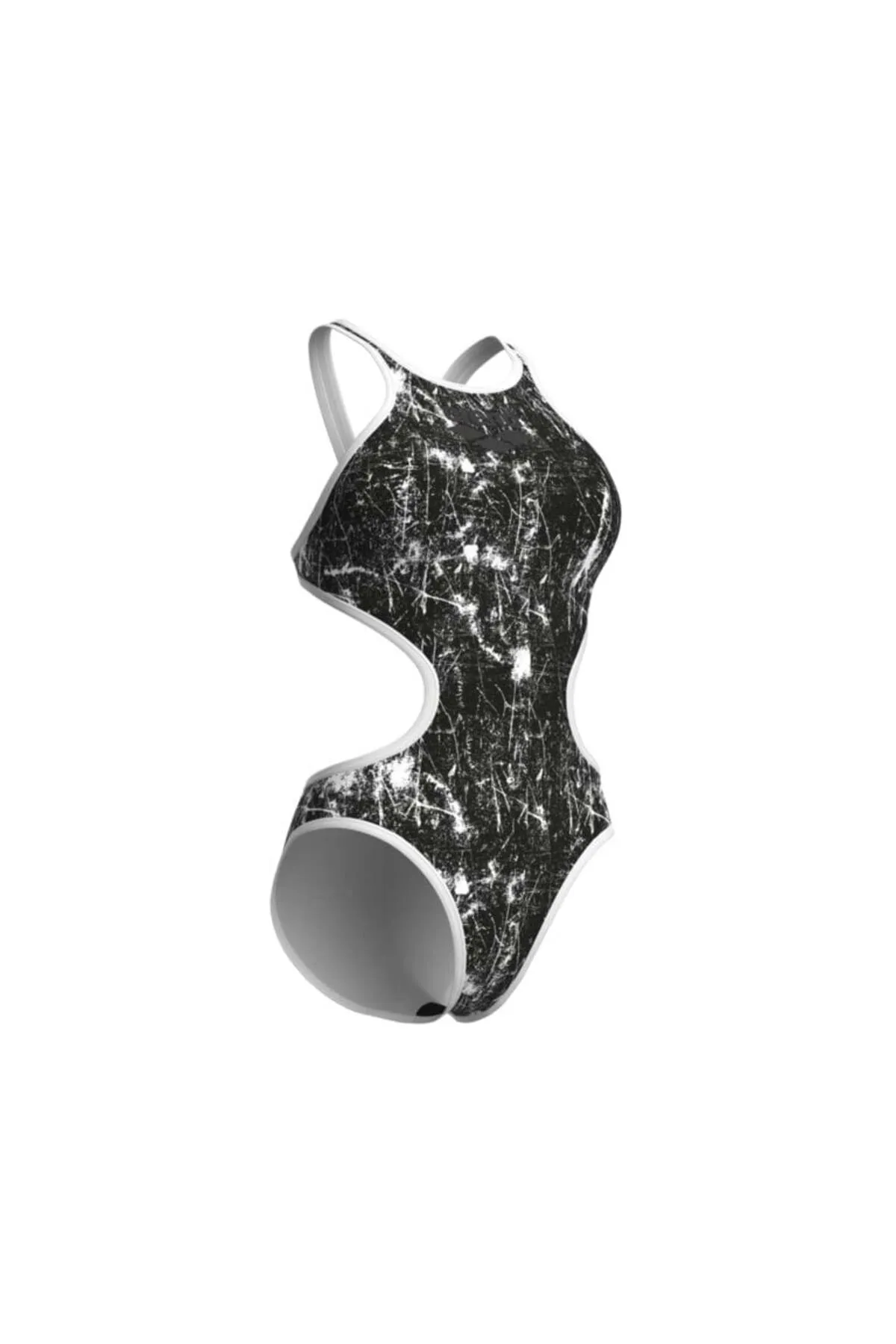 WOMEN'S ONE LACQUER ONE PIECE MULTI BLACK-WHITE — görsel 6