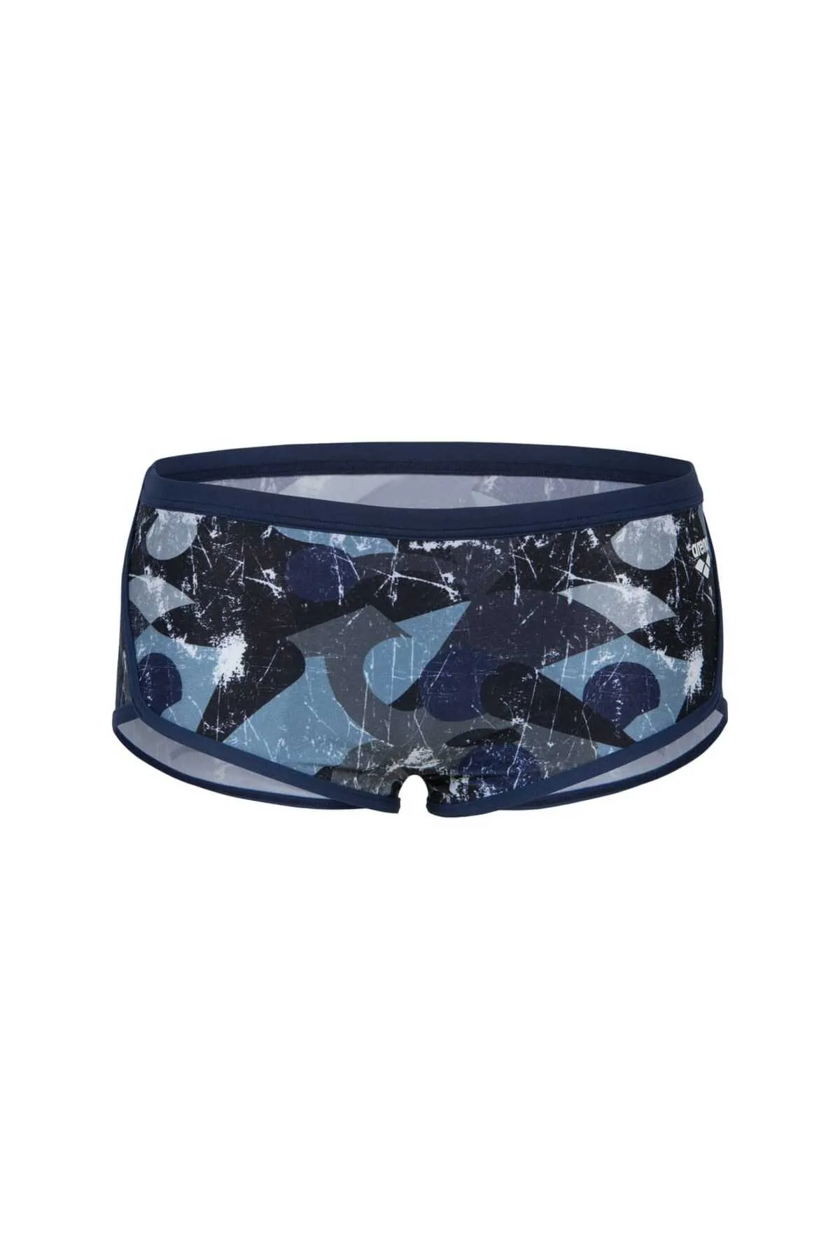 MEN'S SCRATCHED SWIM LOW WAIST SHORT MULTI BLACK-NAVY — görsel 6