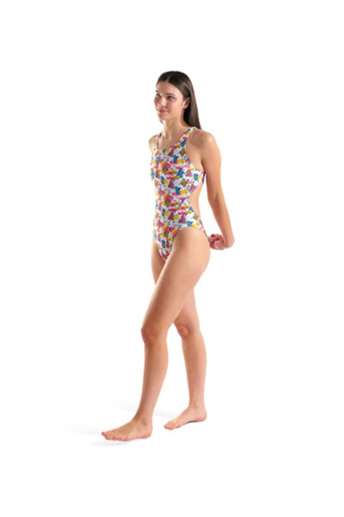 WOMEN'S DESERT SWIMSUIT SWIM TECH BACK KADIN YÜZÜCÜ MAYOSU(F BEDEN) — görsel 4