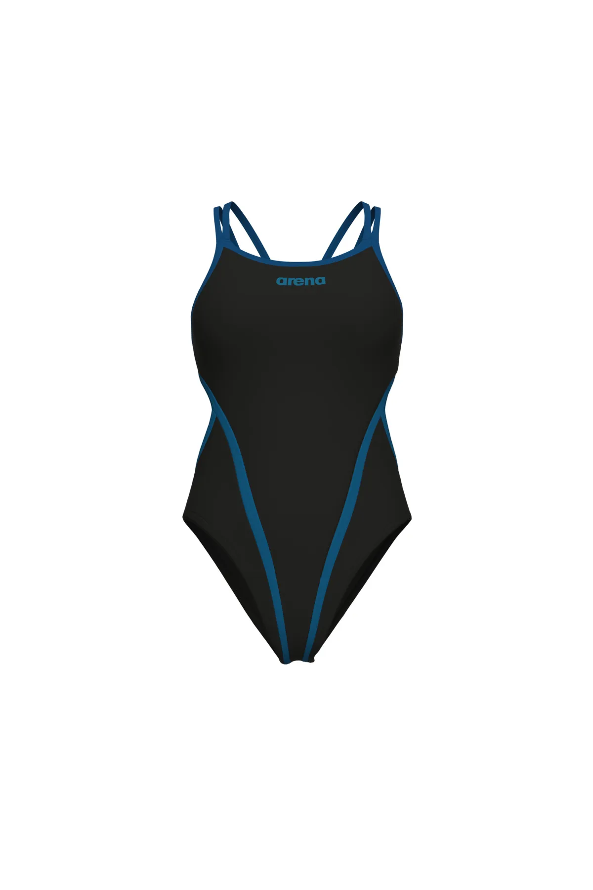 Solid Swimsuit Double Cross Back Kadın Yüzücü Mayo(010268565) — görsel 4