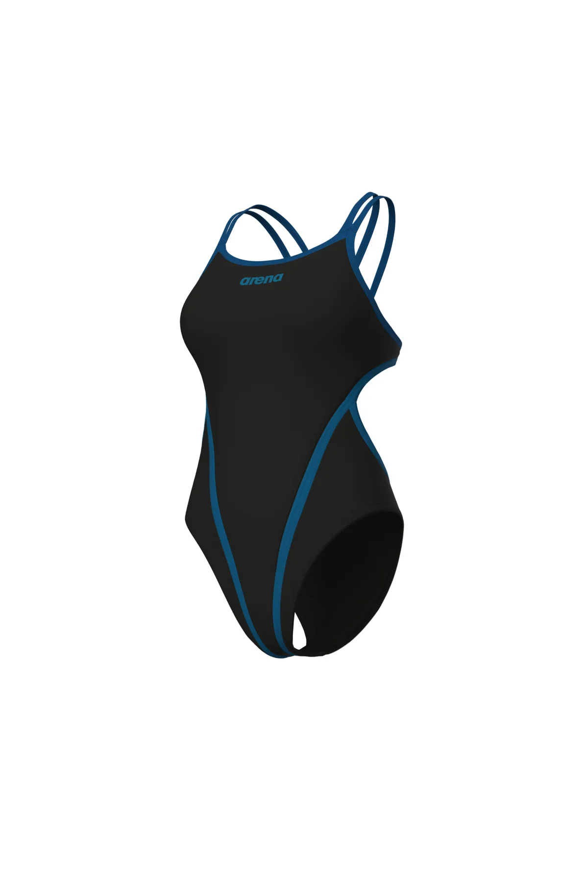 Solid Swimsuit Double Cross Back Kadın Yüzücü Mayo(010268565) — görsel 3