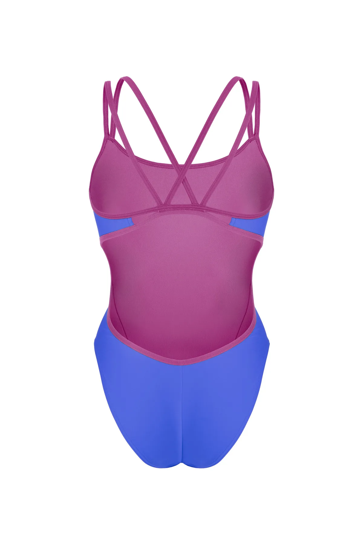 Solid Swimsuit Double Cross Back Kadın Yüzücü Mayo(010268565) — görsel 9