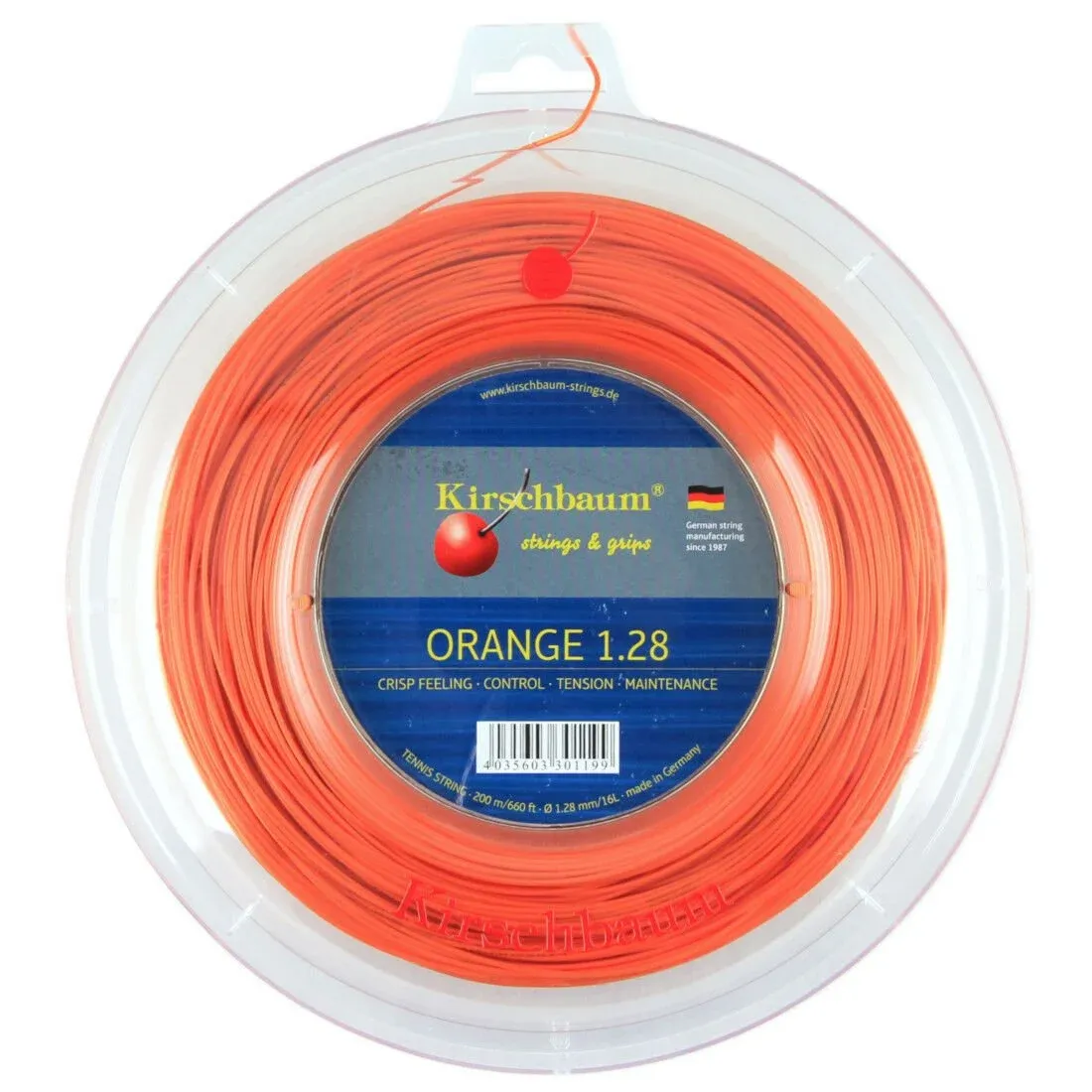 Kirschbaum Super Smash 1.28 mm Orange 200 Meters Rulo Kordaj — görsel 1