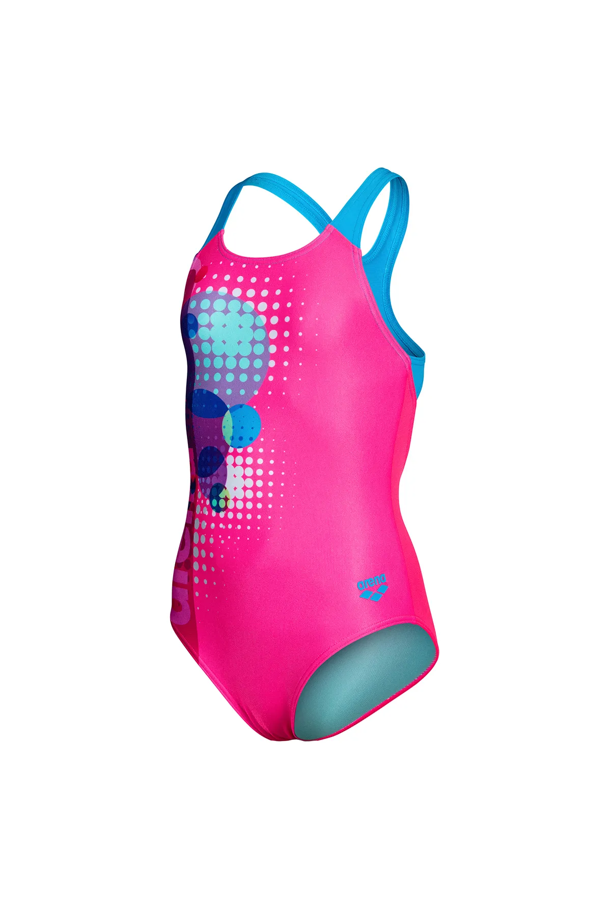 Dots Swimsuit Swim Pro Back Çocuk Pembe Yüzücü Mayo 010745998 — görsel 1
