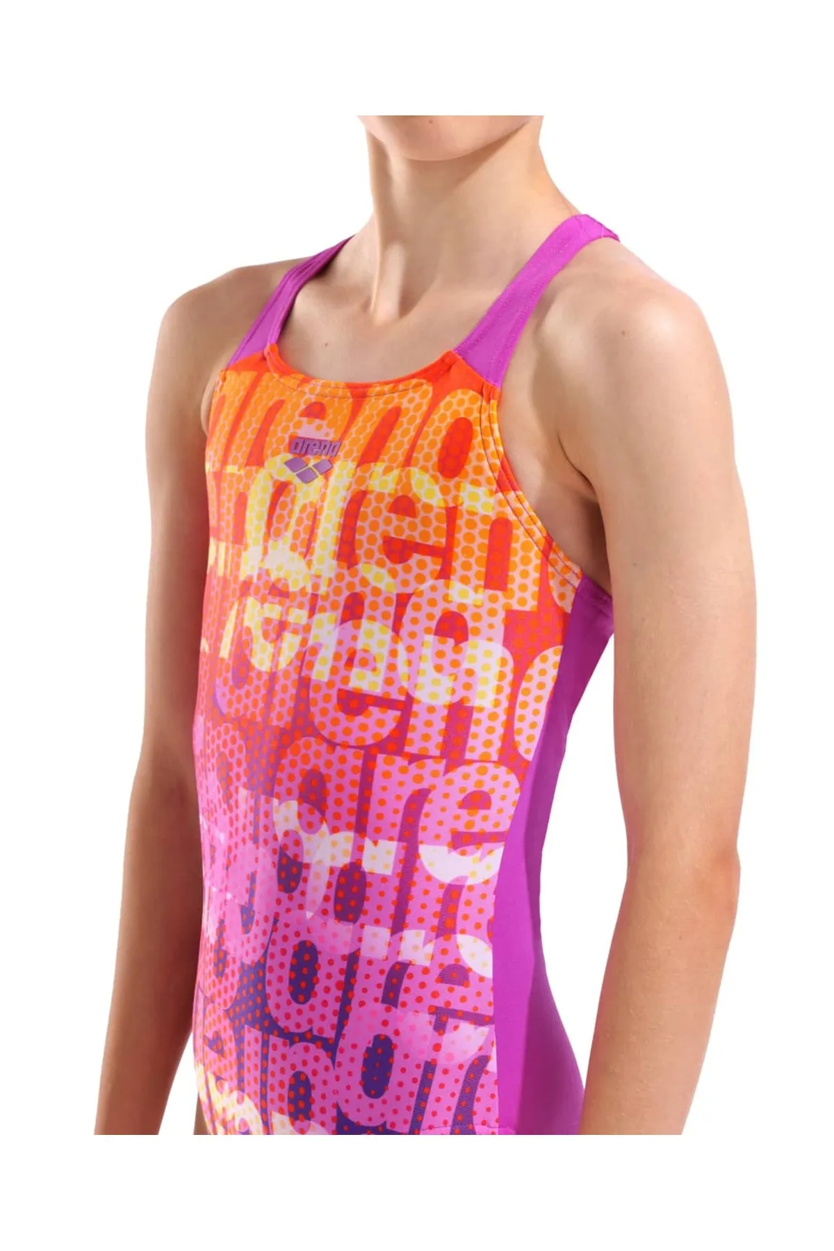 G MULTI COLOURS SWIMSUIT V BACK PINK MULTI-VERY FUCHSIA — görsel 2