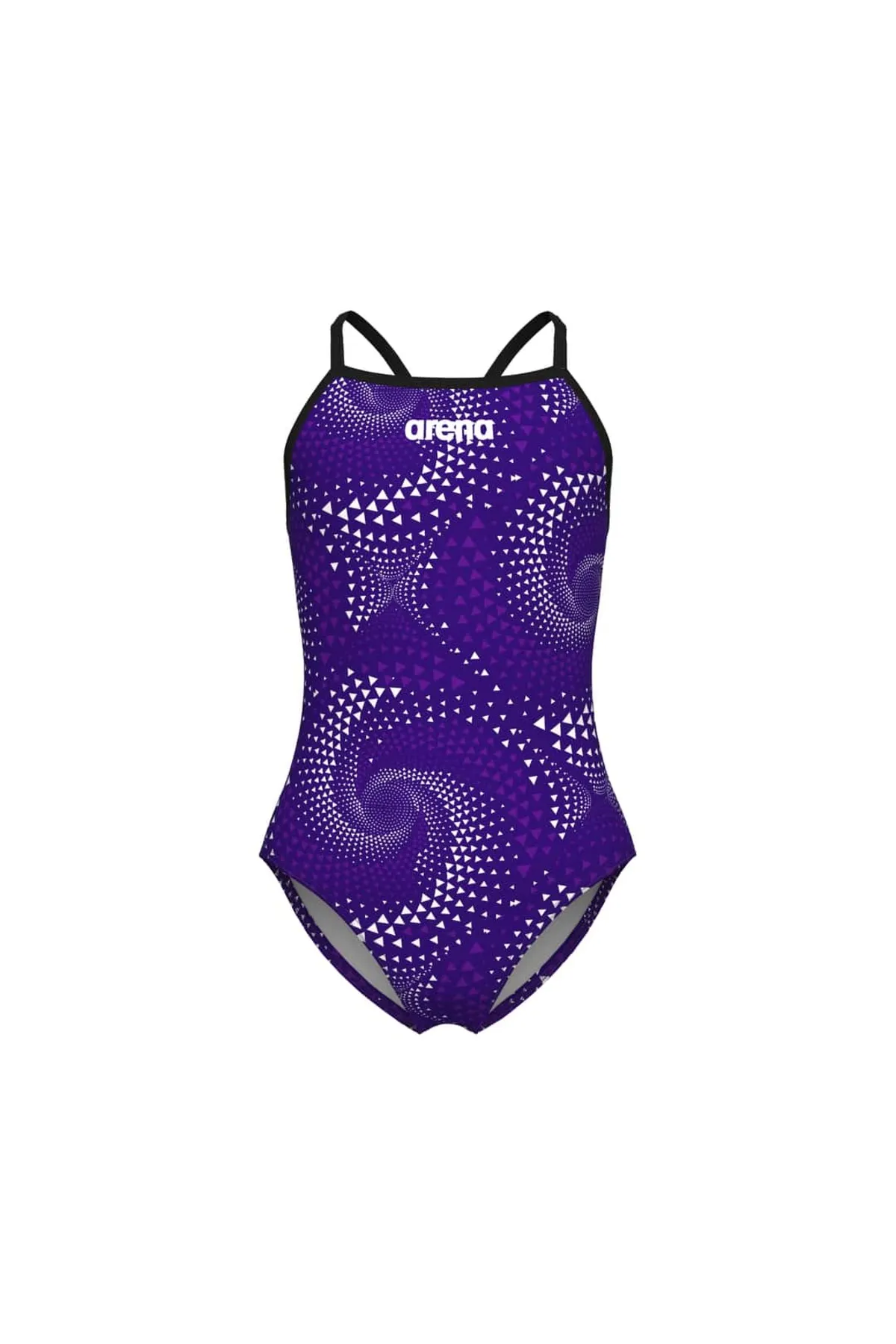 GIRL'S FIREFLOW SWIMSUIT LIGHTDROP BACK BLACK-TEAM PURPLE — görsel 6