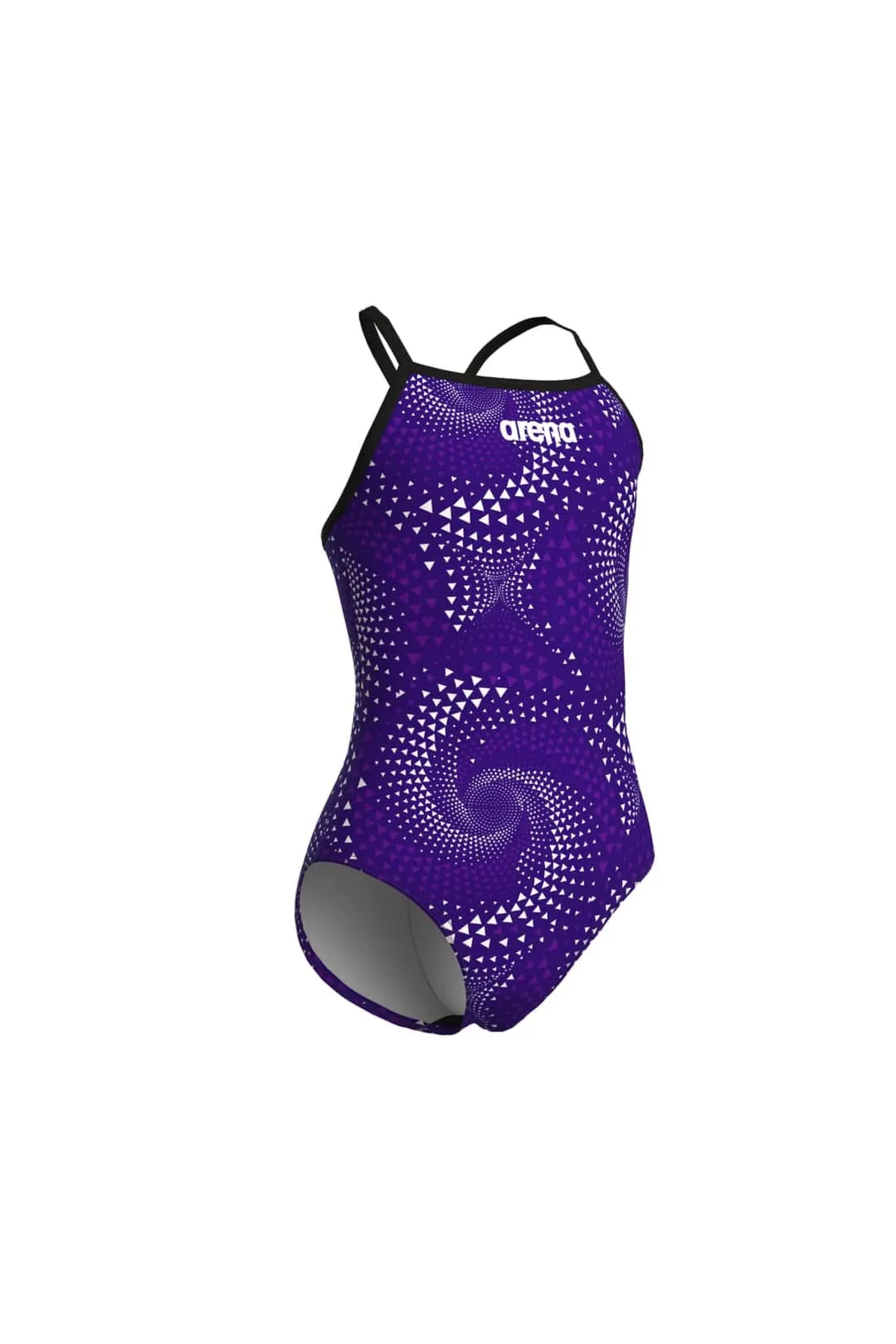 GIRL'S FIREFLOW SWIMSUIT LIGHTDROP BACK BLACK-TEAM PURPLE — görsel 7