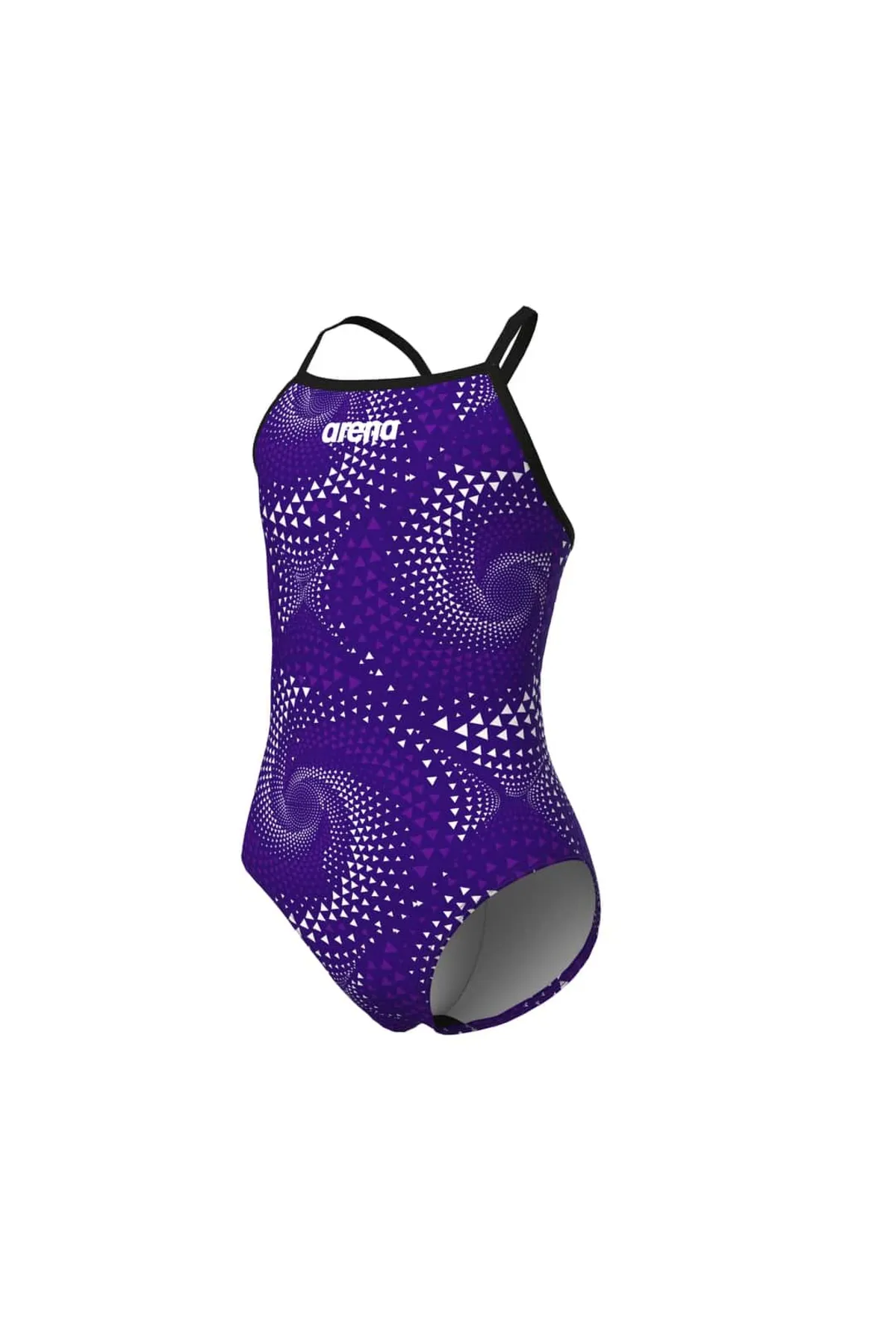 GIRL'S FIREFLOW SWIMSUIT LIGHTDROP BACK BLACK-TEAM PURPLE — görsel 8