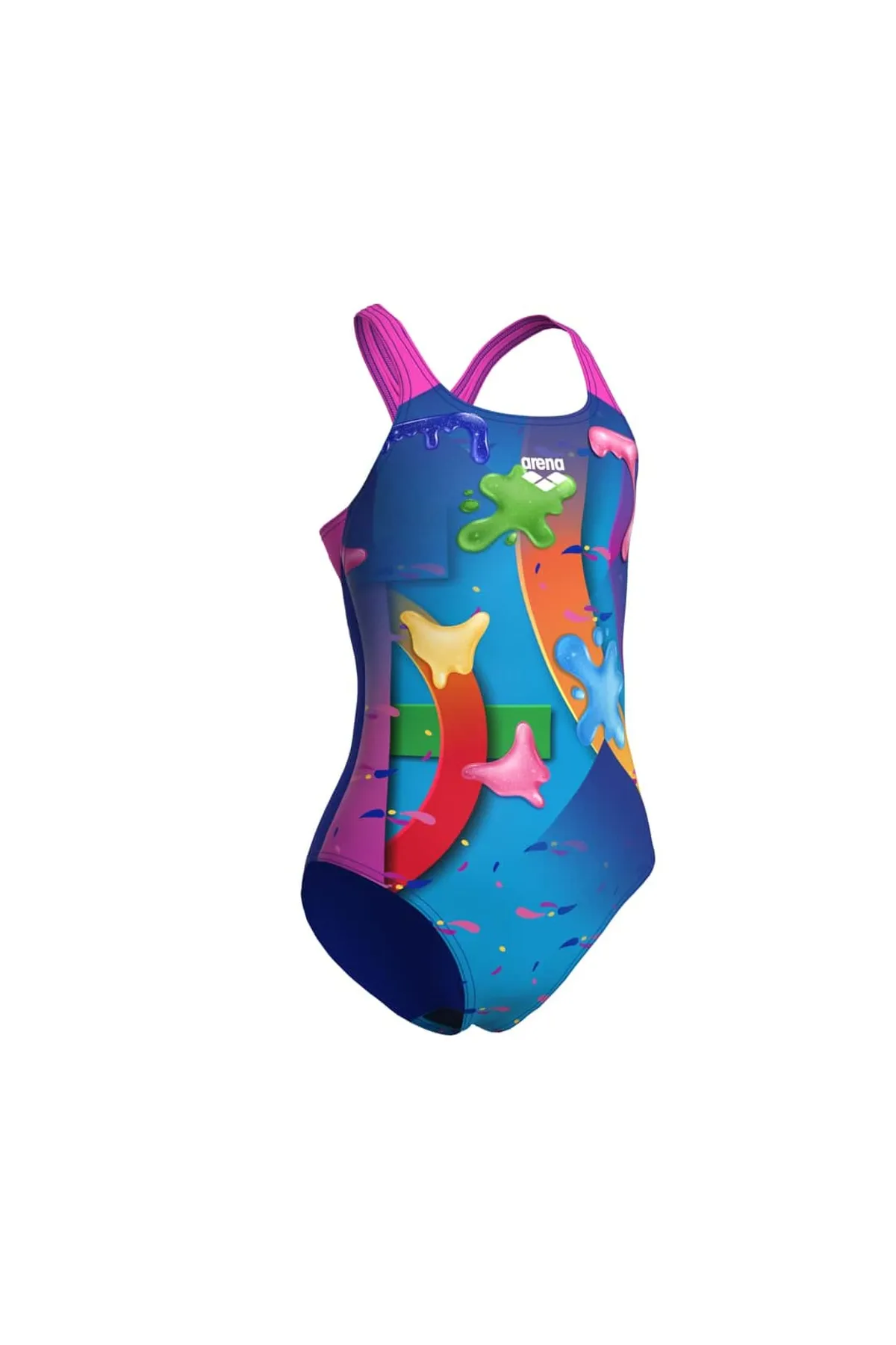G INVENTIVE SWIMSUIT SWIM PRO BACK BLUE MULTI-NEON BLUE-SHOCKING PINK — görsel 8