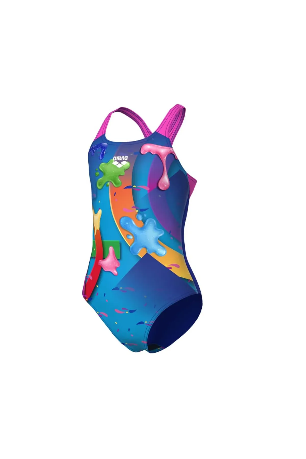 G INVENTIVE SWIMSUIT SWIM PRO BACK BLUE MULTI-NEON BLUE-SHOCKING PINK — görsel 1