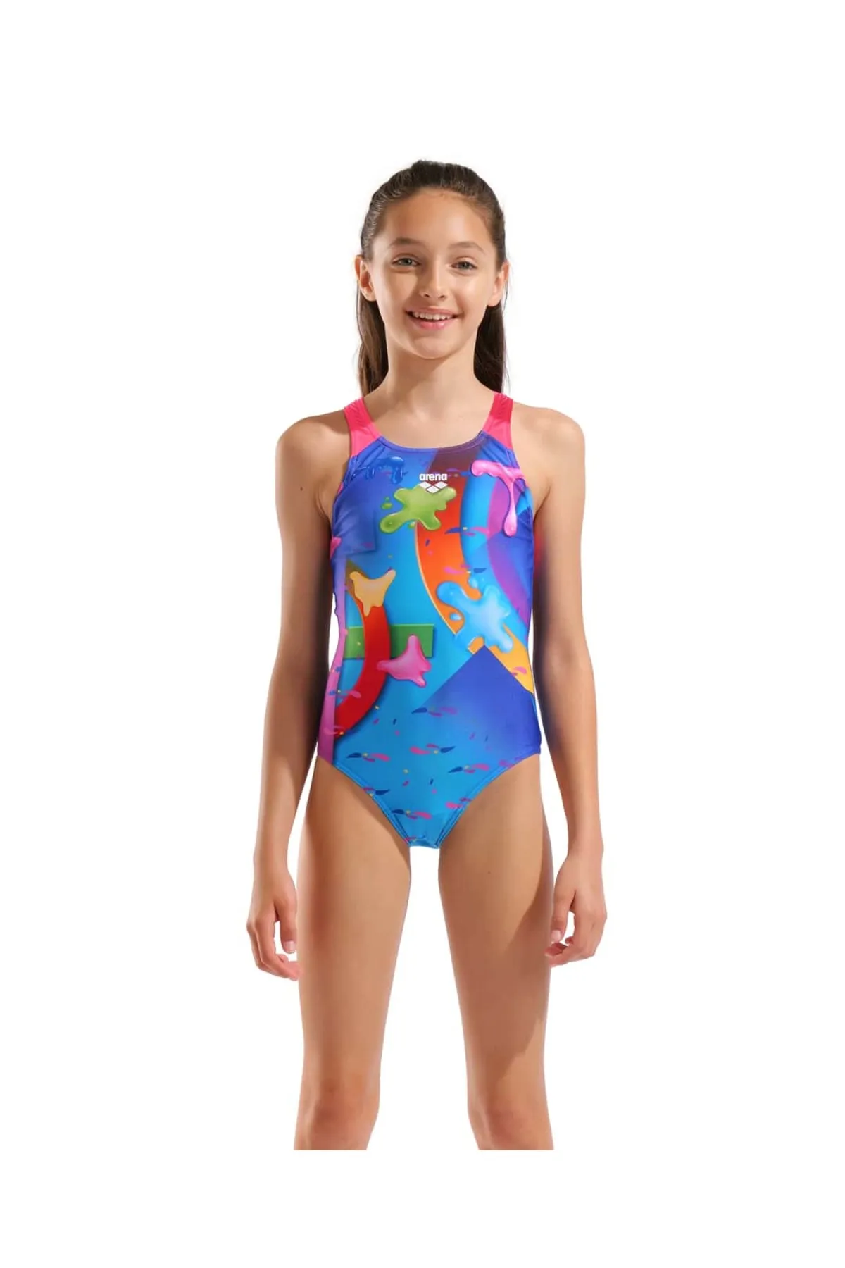 G INVENTIVE SWIMSUIT SWIM PRO BACK BLUE MULTI-NEON BLUE-SHOCKING PINK — görsel 5
