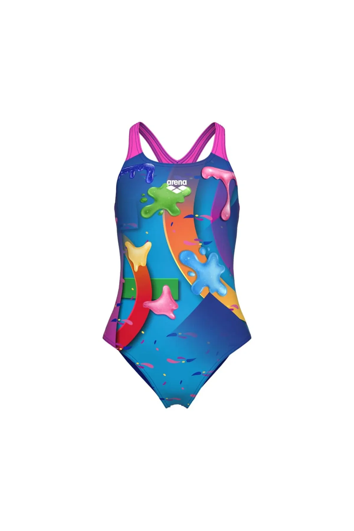 G INVENTIVE SWIMSUIT SWIM PRO BACK BLUE MULTI-NEON BLUE-SHOCKING PINK — görsel 7