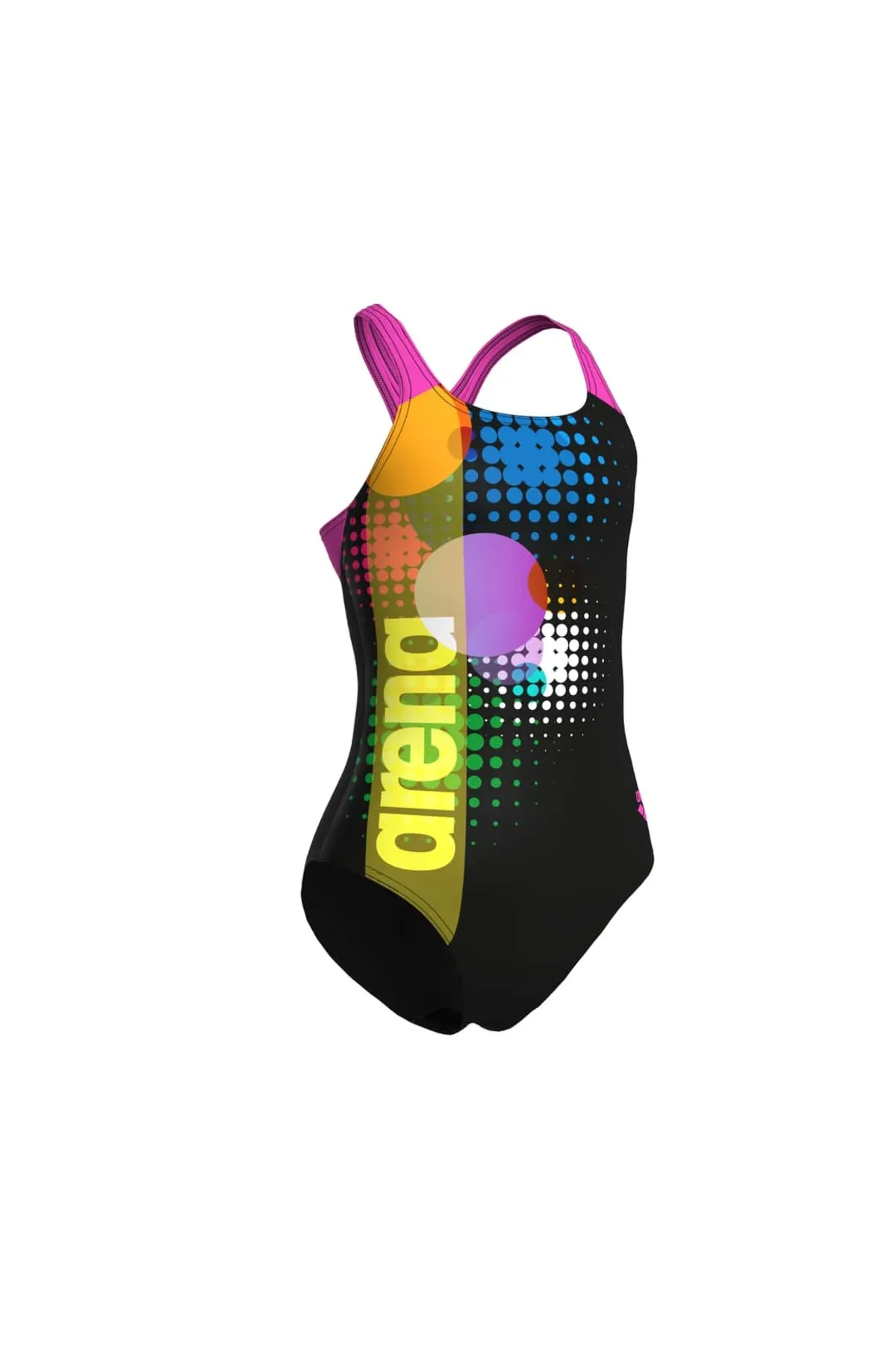 G DOTS SWIMSUIT SWIM PRO BACK BLACK MULTI-BLACK-SHOCKING PINK — görsel 8