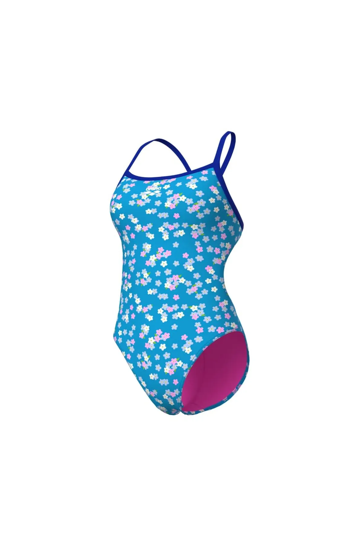 W FLOWERS SWIMSUIT CHALLENGE BACK BLUE MULTI-NEON BLUE — görsel 8