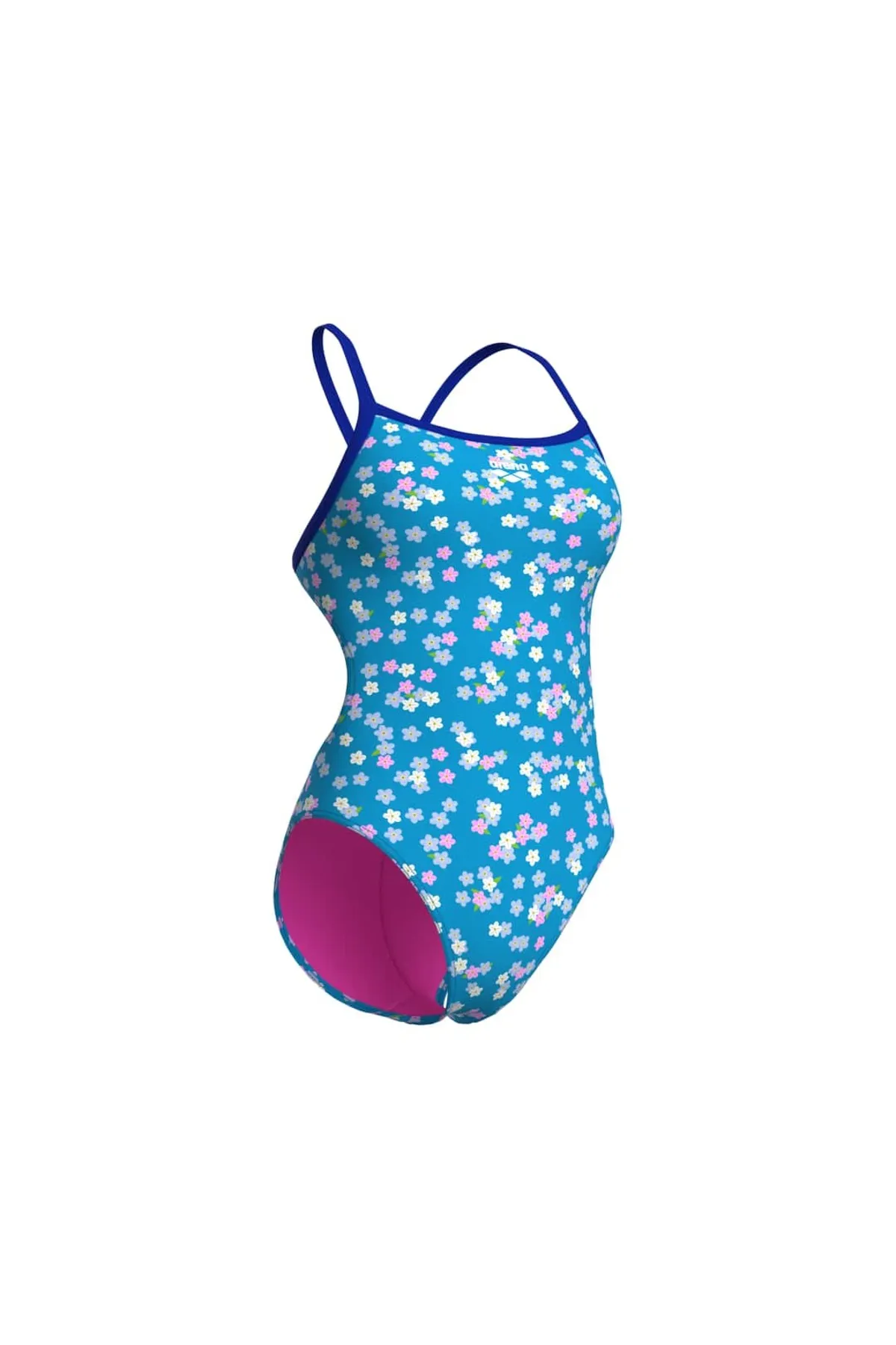W FLOWERS SWIMSUIT CHALLENGE BACK BLUE MULTI-NEON BLUE — görsel 7