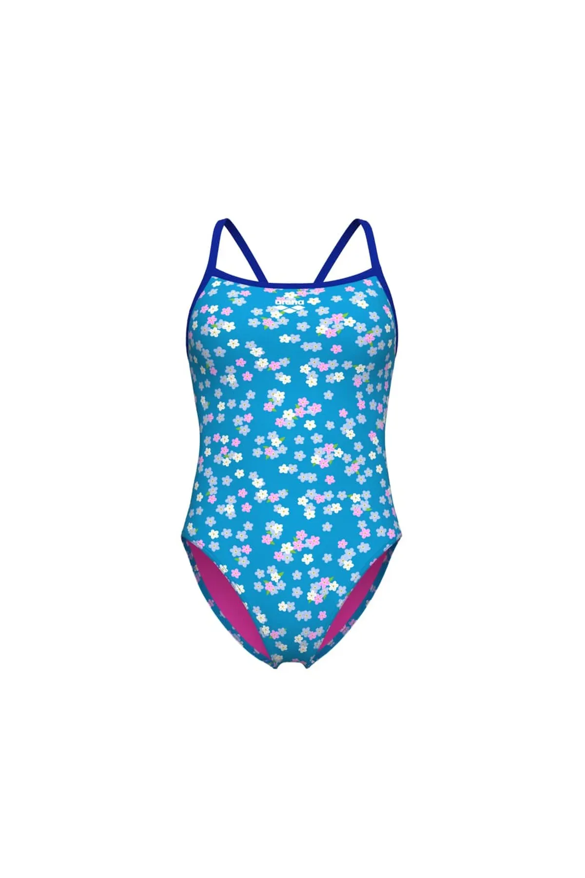 W FLOWERS SWIMSUIT CHALLENGE BACK BLUE MULTI-NEON BLUE — görsel 6