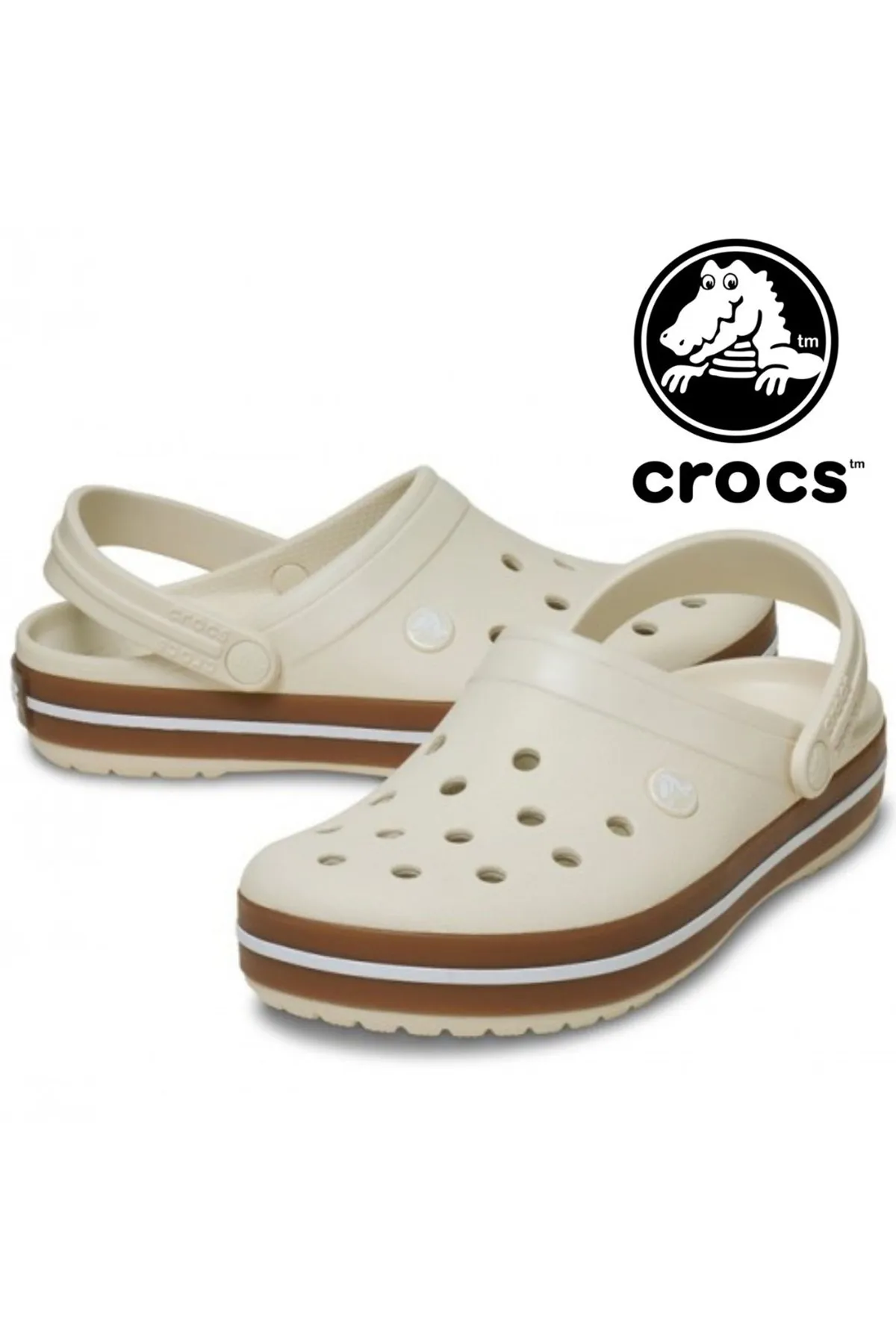 Crocband Gum Clog Sabo Doktor ve Hemşire Terliği Ortapedik Unisex Terlik BEJ — görsel 1