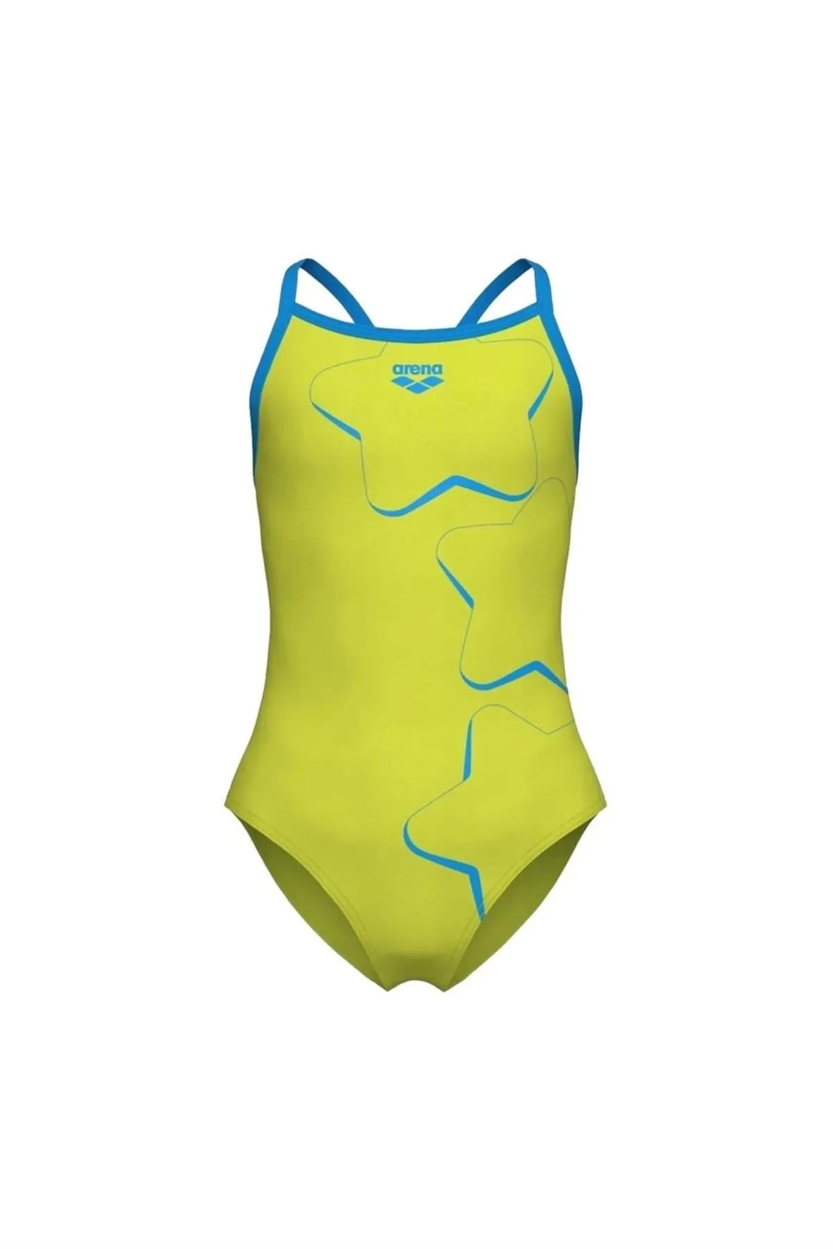 Star Graphıc Kız Çocuk Yüzücü Mayosu Yeşil