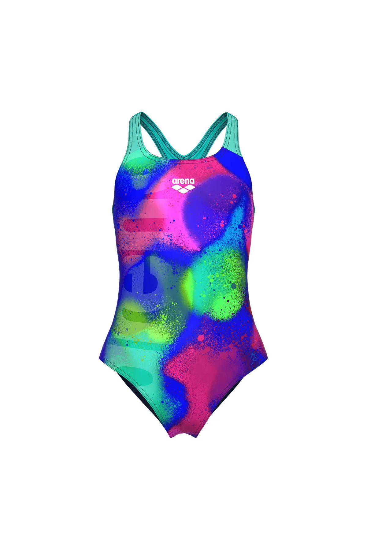 Spray Paint Swim Pro Back Çocuk Lacivert Yüzücü Mayosu 010286740 — görsel 3