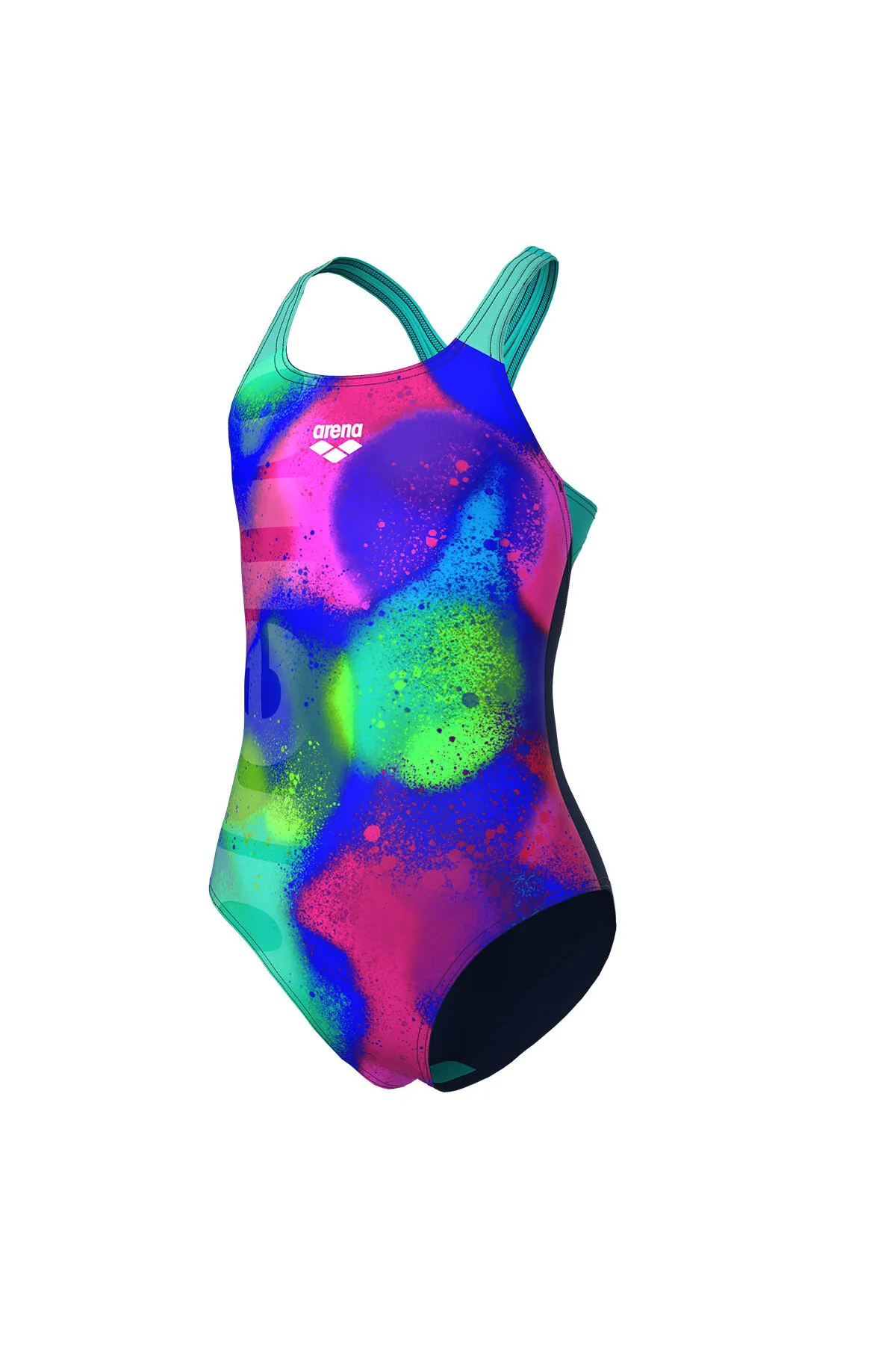 Spray Paint Swim Pro Back Çocuk Lacivert Yüzücü Mayosu 010286740
