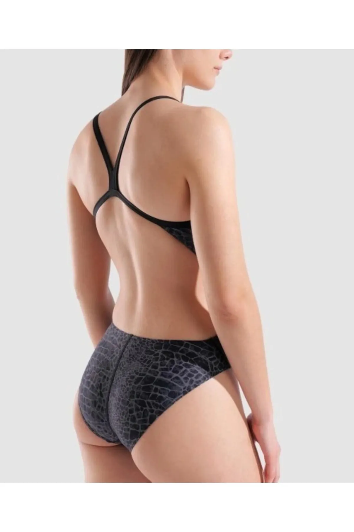 W SNAKE SKIN SWIMSUIT CHALLENGE/BLACK — görsel 3