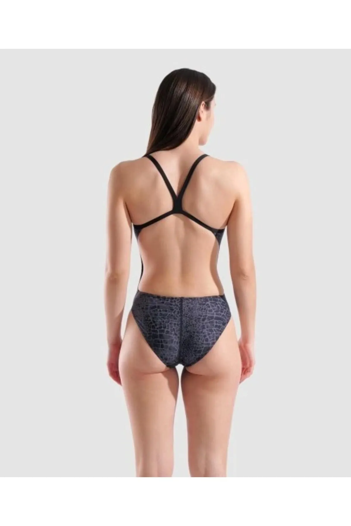 W SNAKE SKIN SWIMSUIT CHALLENGE/BLACK — görsel 6