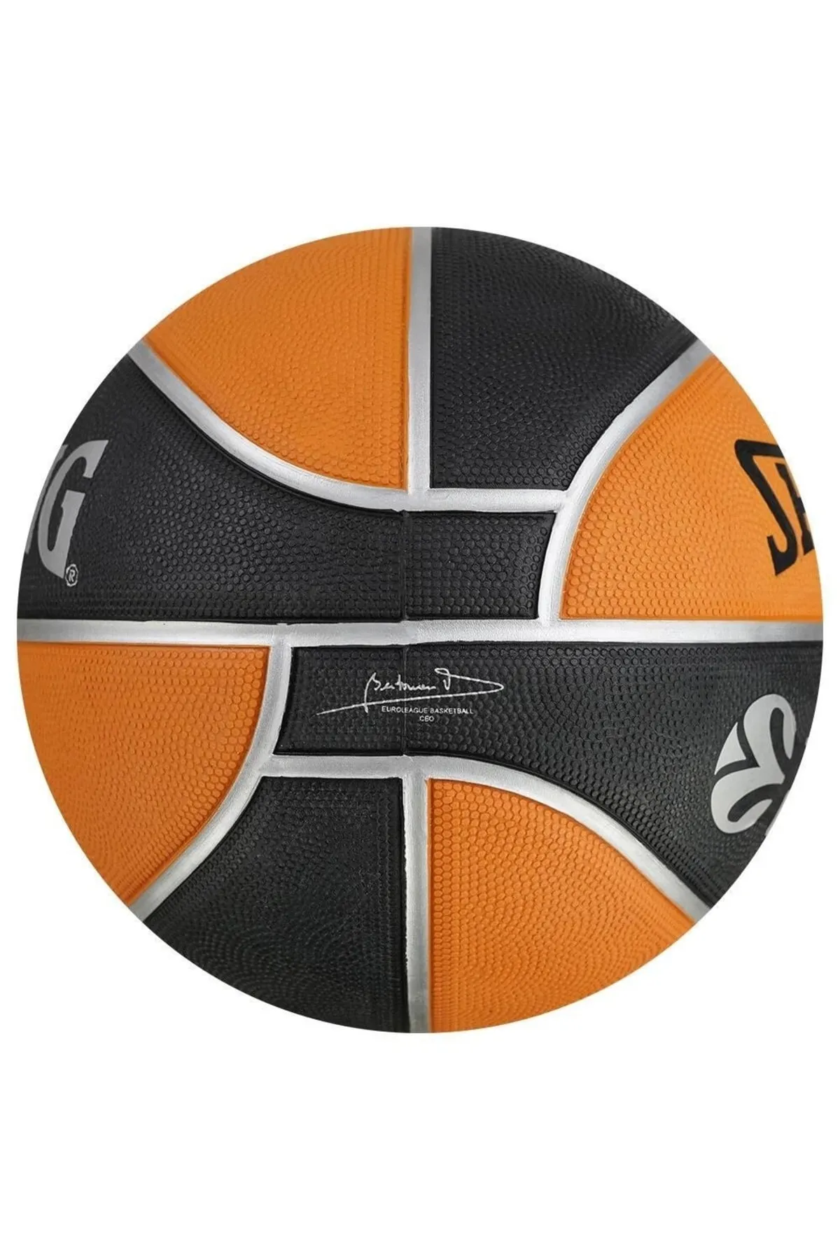 7 Numara Tf150 Varsity Euroleague Kauçuk 7 No Basketbol Topu Tek Ebat FIBA Turuncu Pompa dahil deği — görsel 2
